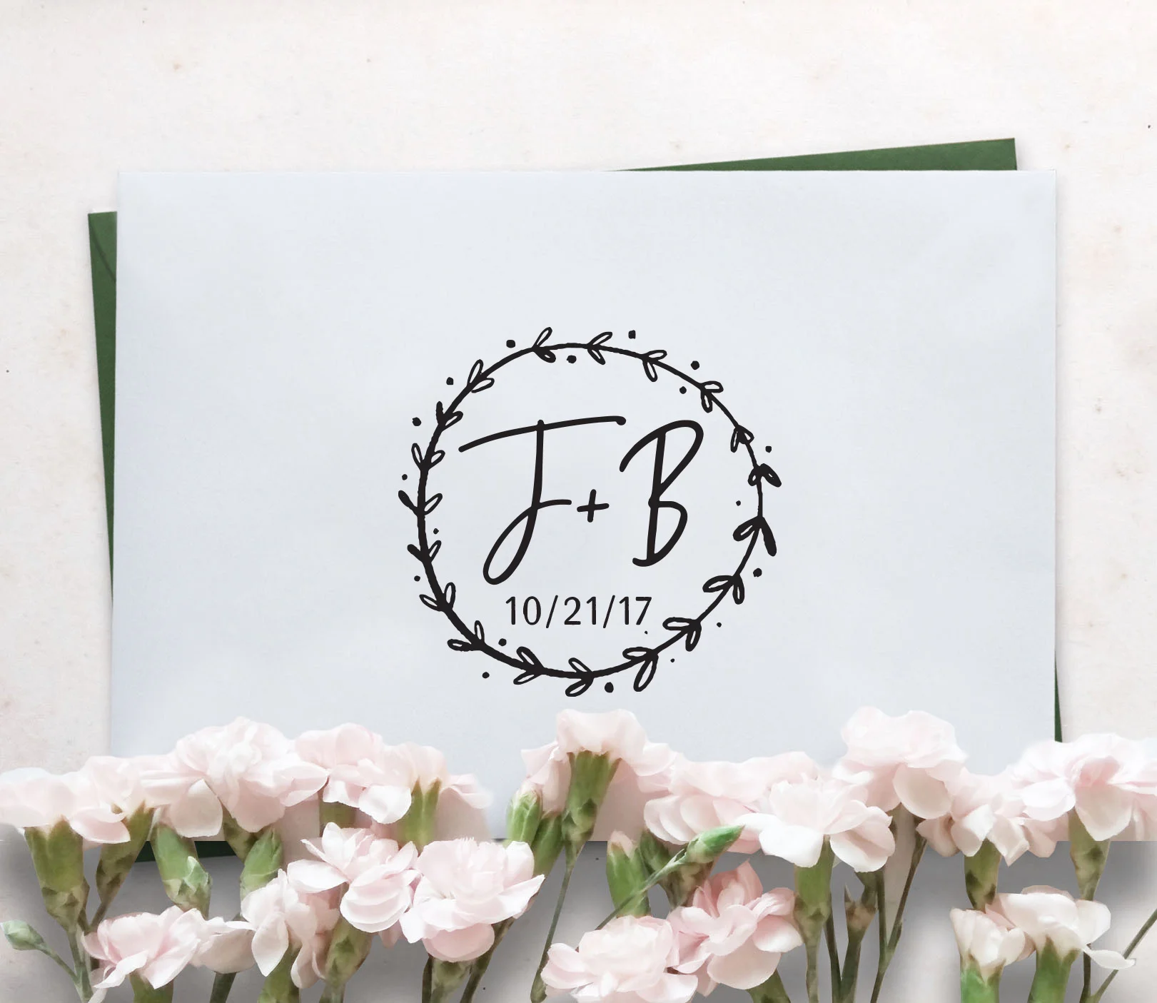 Wedding Monogram Stamp Save the Dates
