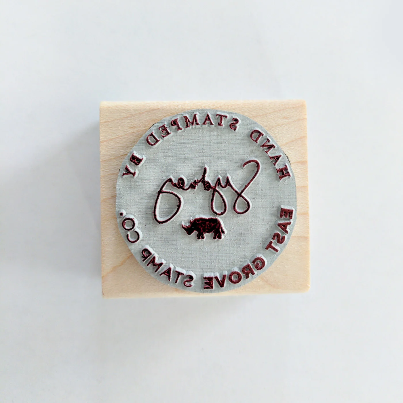 Notice how the ink isn't coating the entire surface of the stamp...