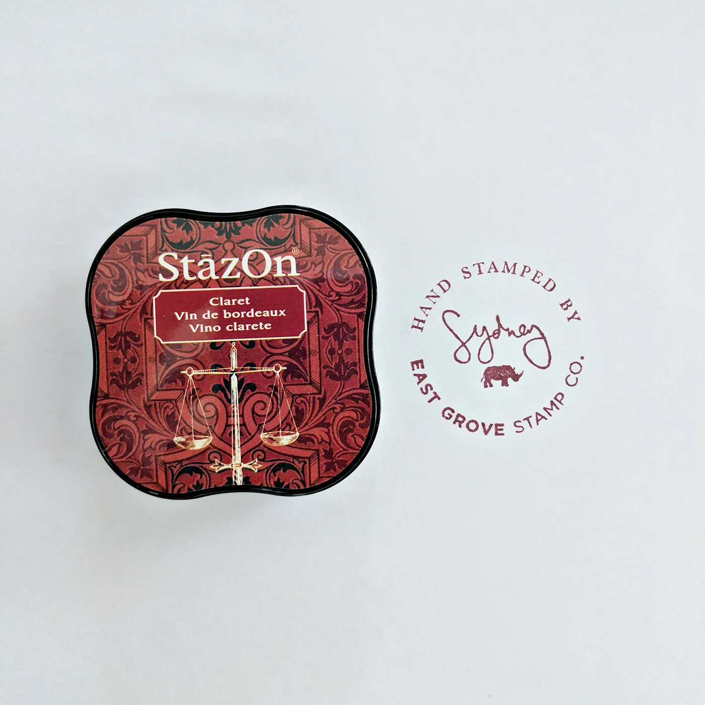 If you love this ink color – I used StazOn in Claret.