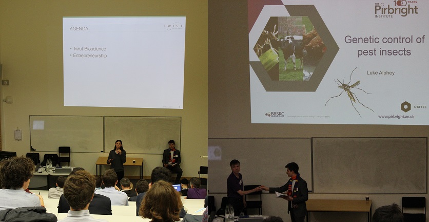 Presentations by dr. Emily Leproust (Twist Bioscience) and prof. Luke Alphey (The Pirbright Institute)