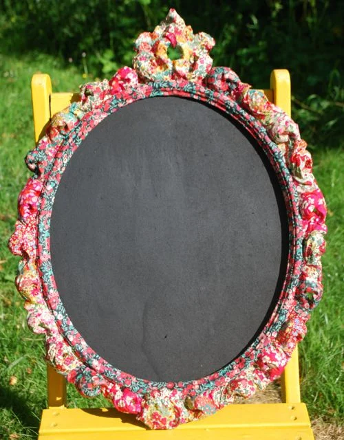 Fabric Picture Frame - making use of fabric 'scraps'