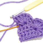 This is where you are going to slip your stitch just like you did a minute ago remembering to pull it tight to get that curve.