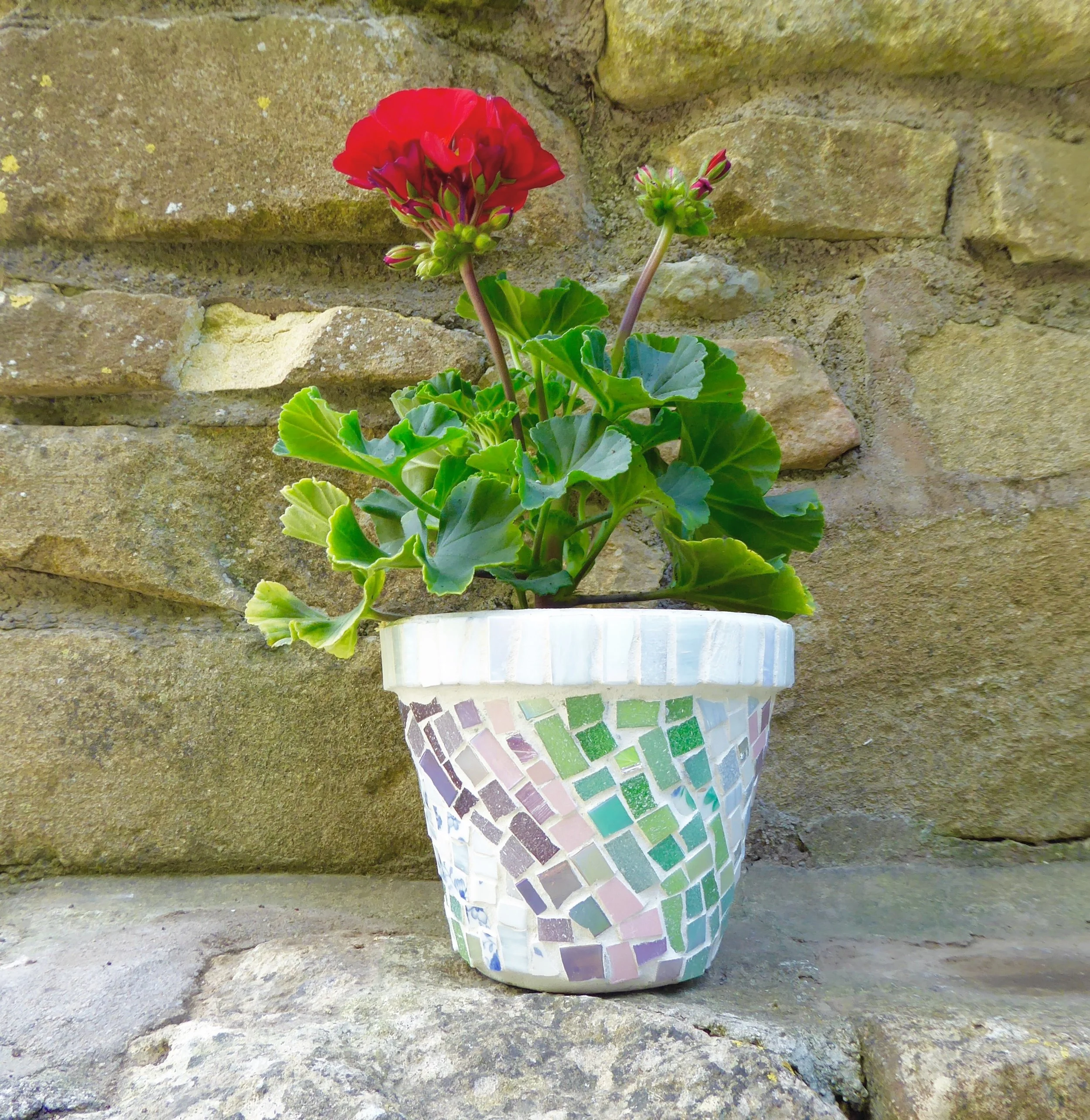 Mosaic Palnt pot workshop