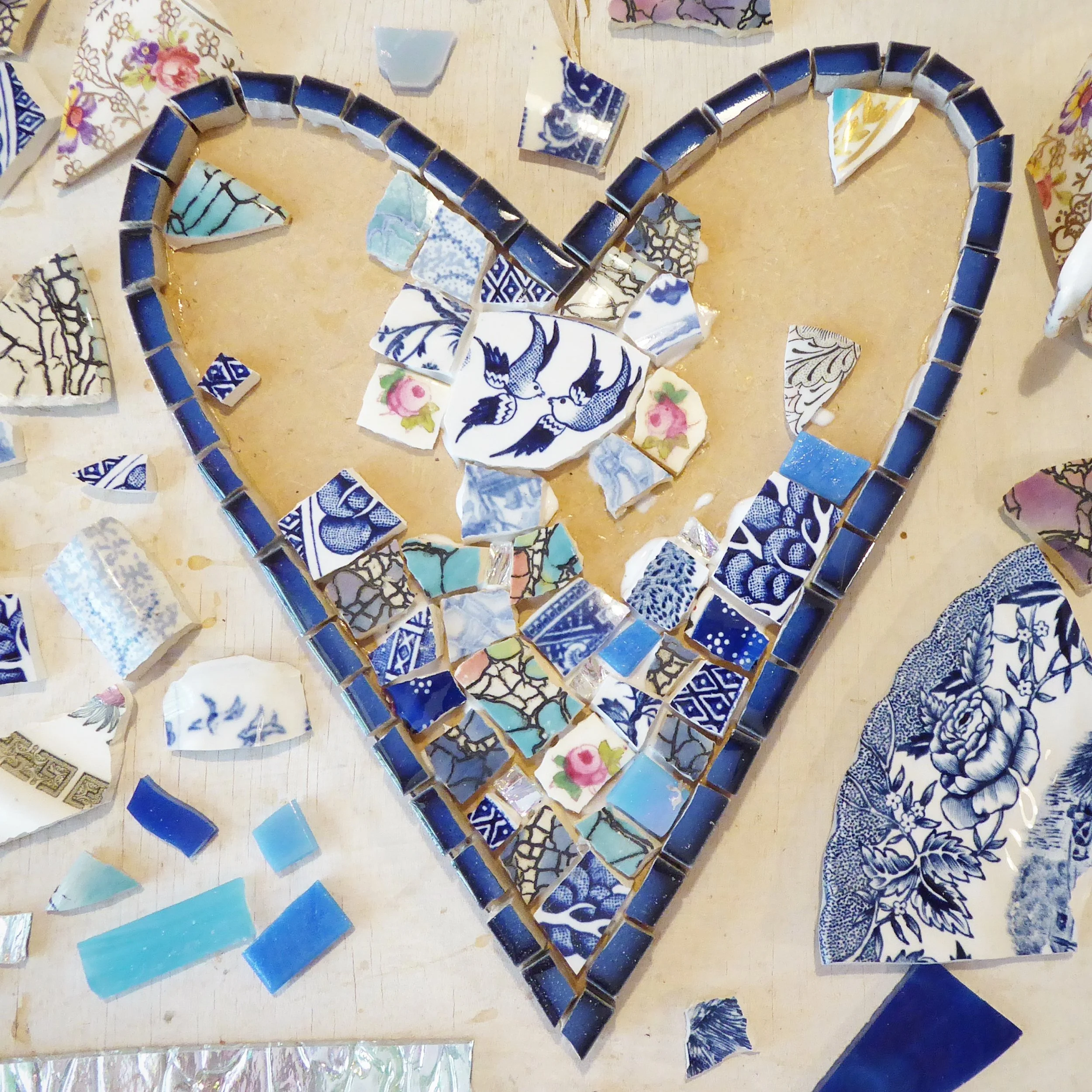 Mosaic Hearts Workshop - Sold Out