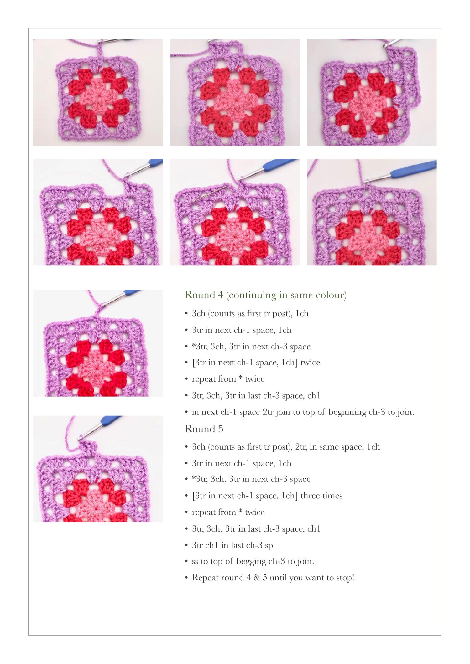 Two Free Patterns to Crochet a Granny Square (+One Pdf)