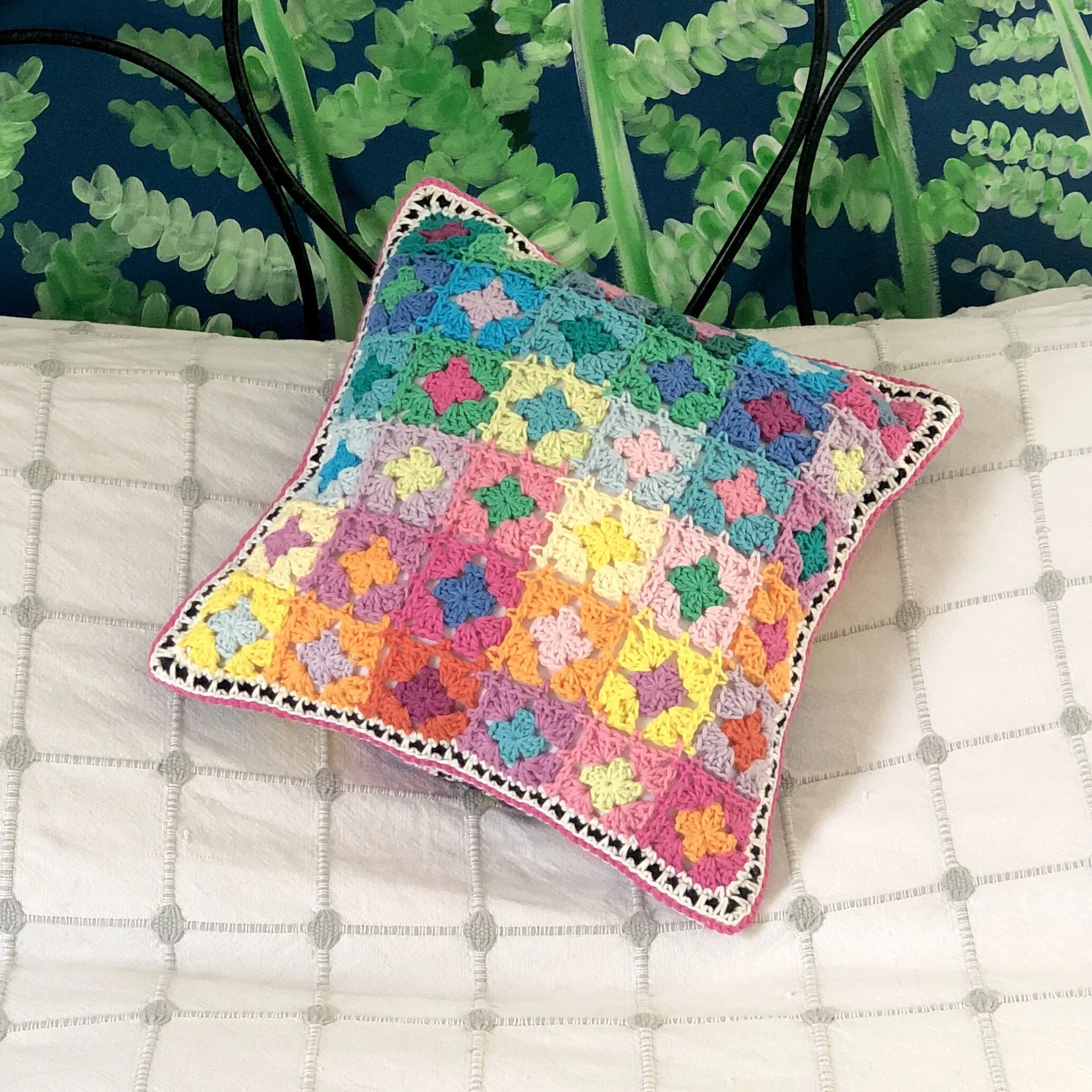 Tutti Frutti Crochet Cushion by Emma Leith