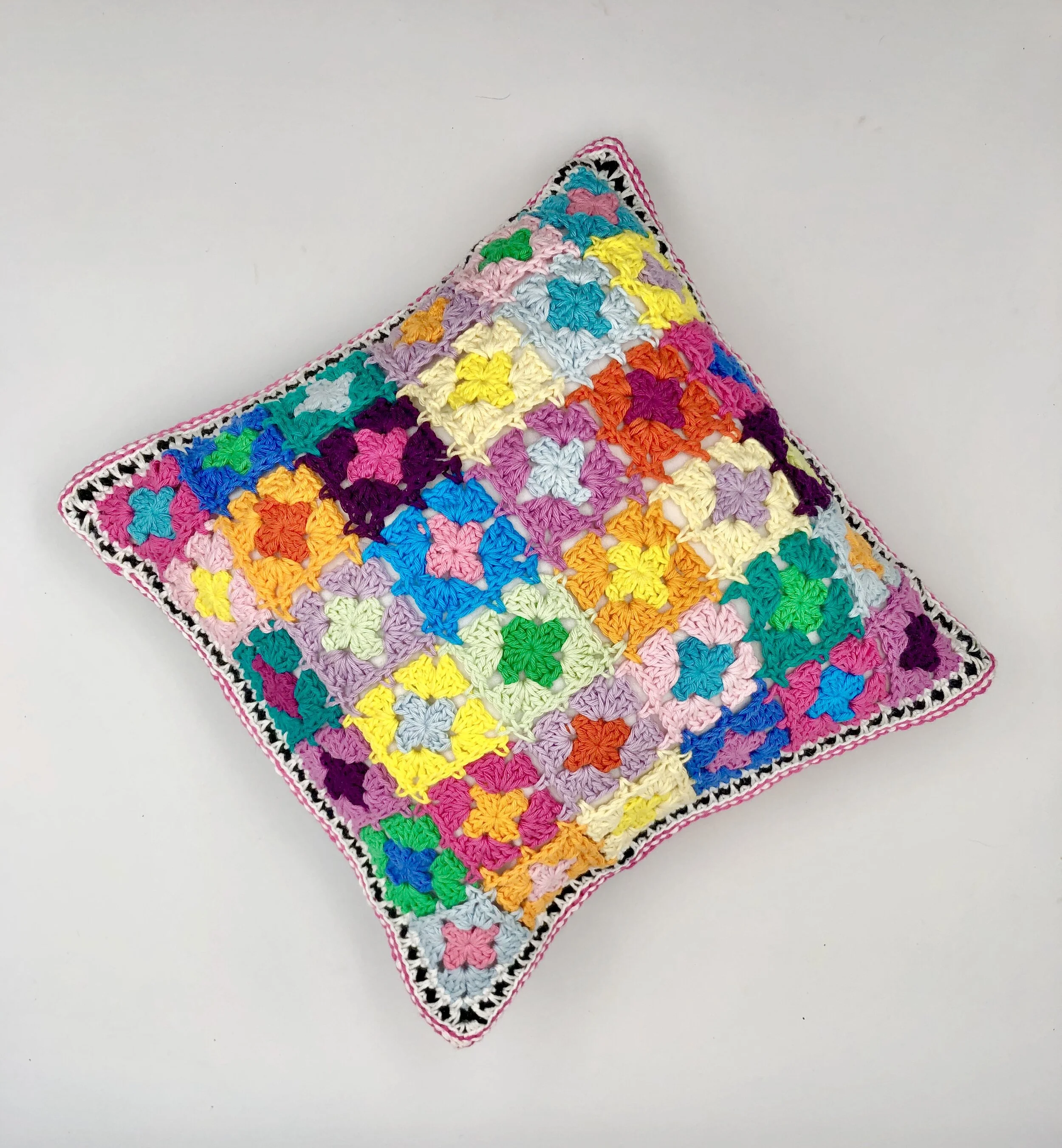 Tutti Frutti Crochet Cushion by Emma Leith 