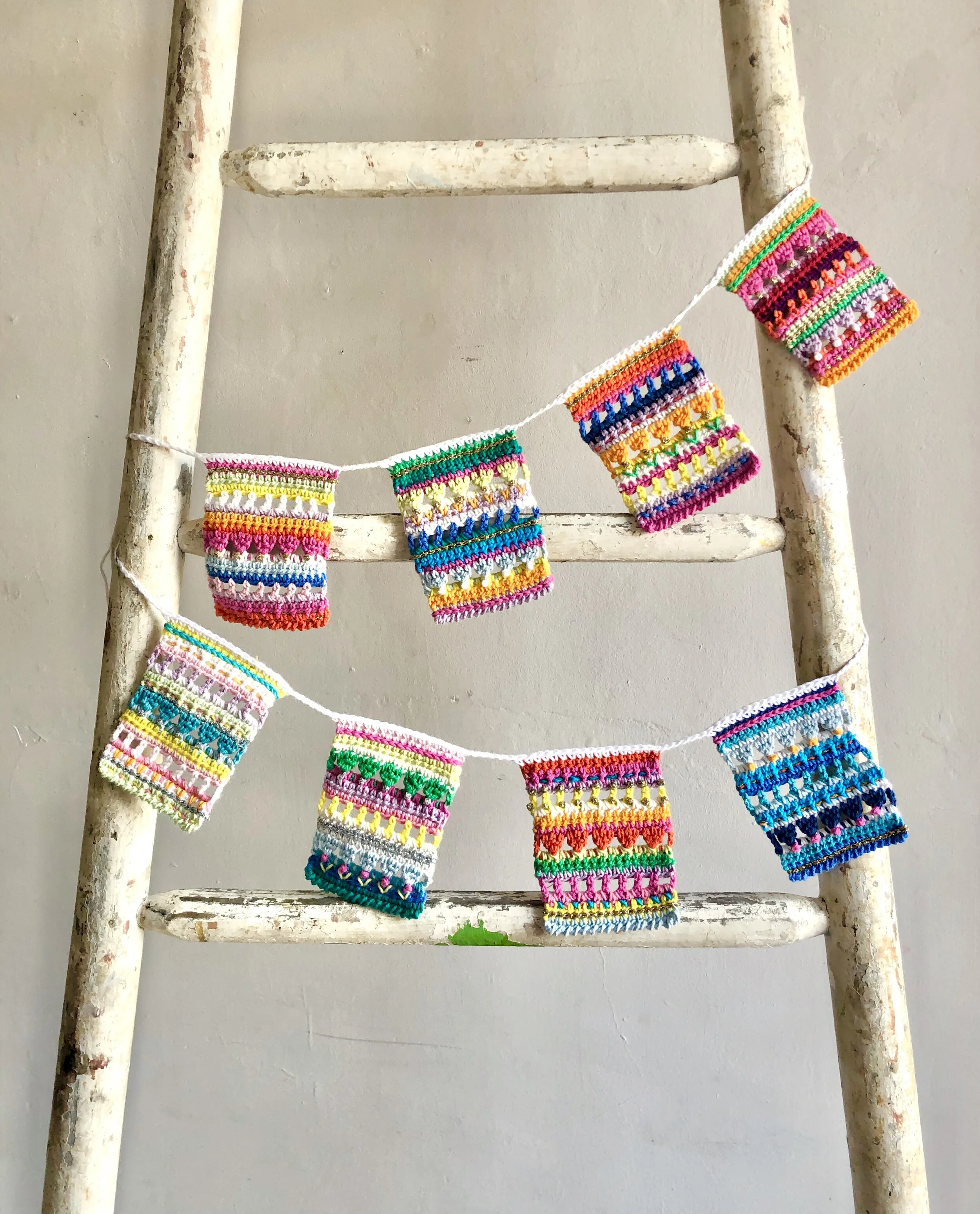 Crochet Prayer Flag Garland by Emma Leith