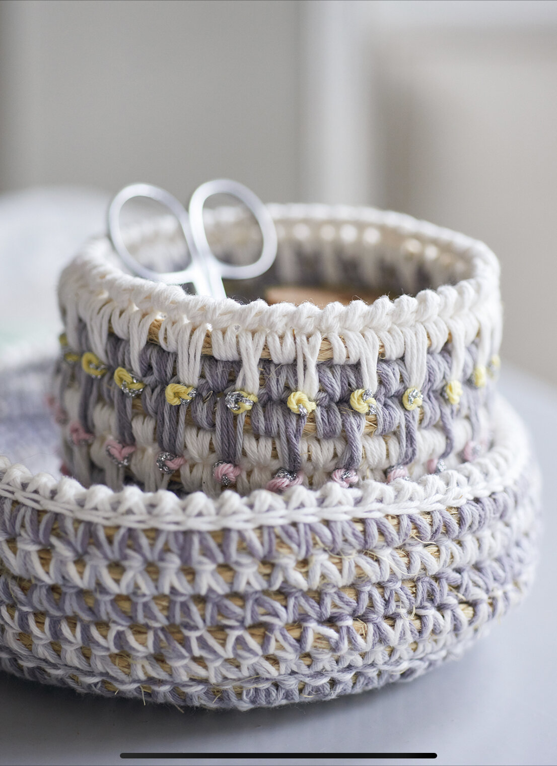 Rope baskets by Emma Leith