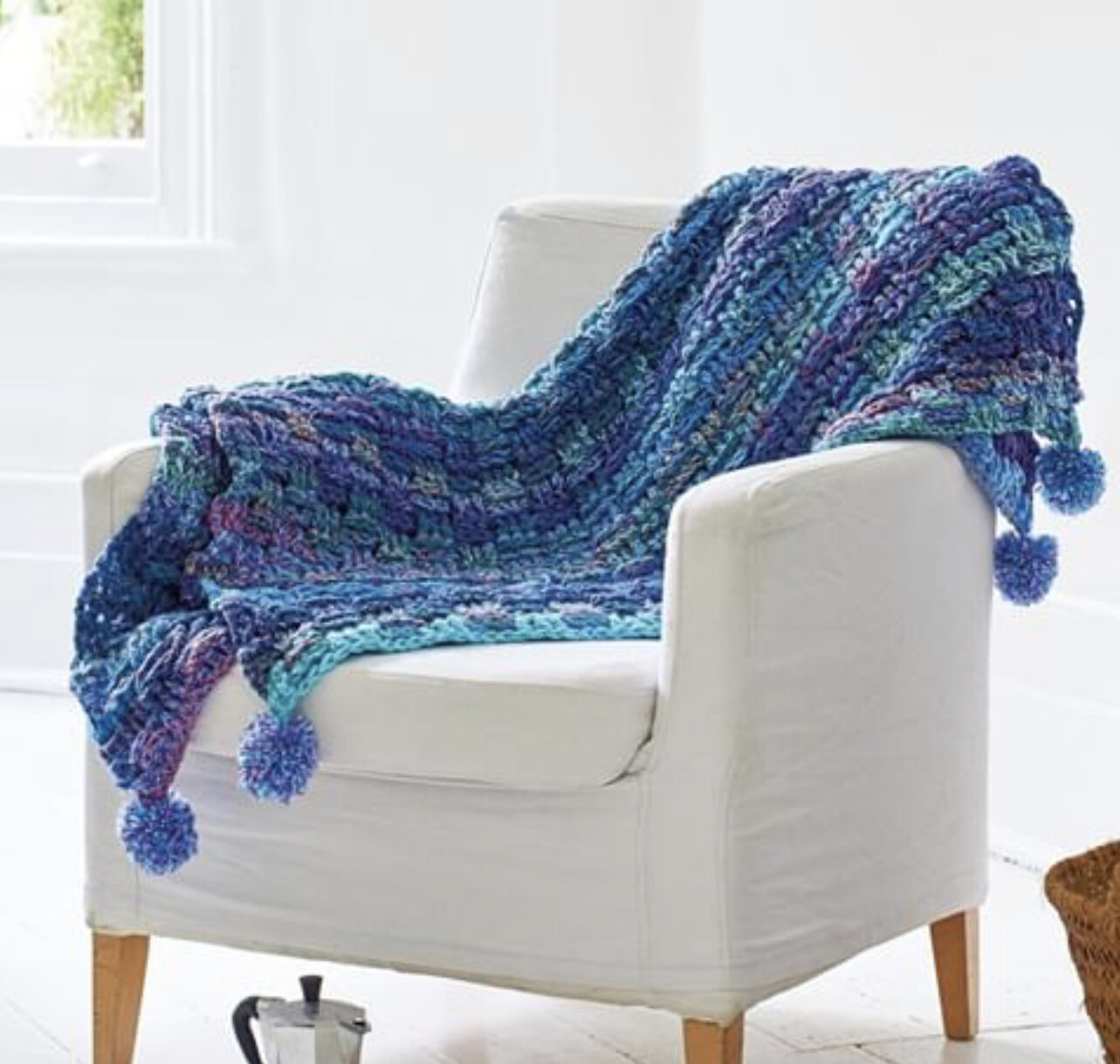 Basketweave Lap Blanket by Emma Leith 