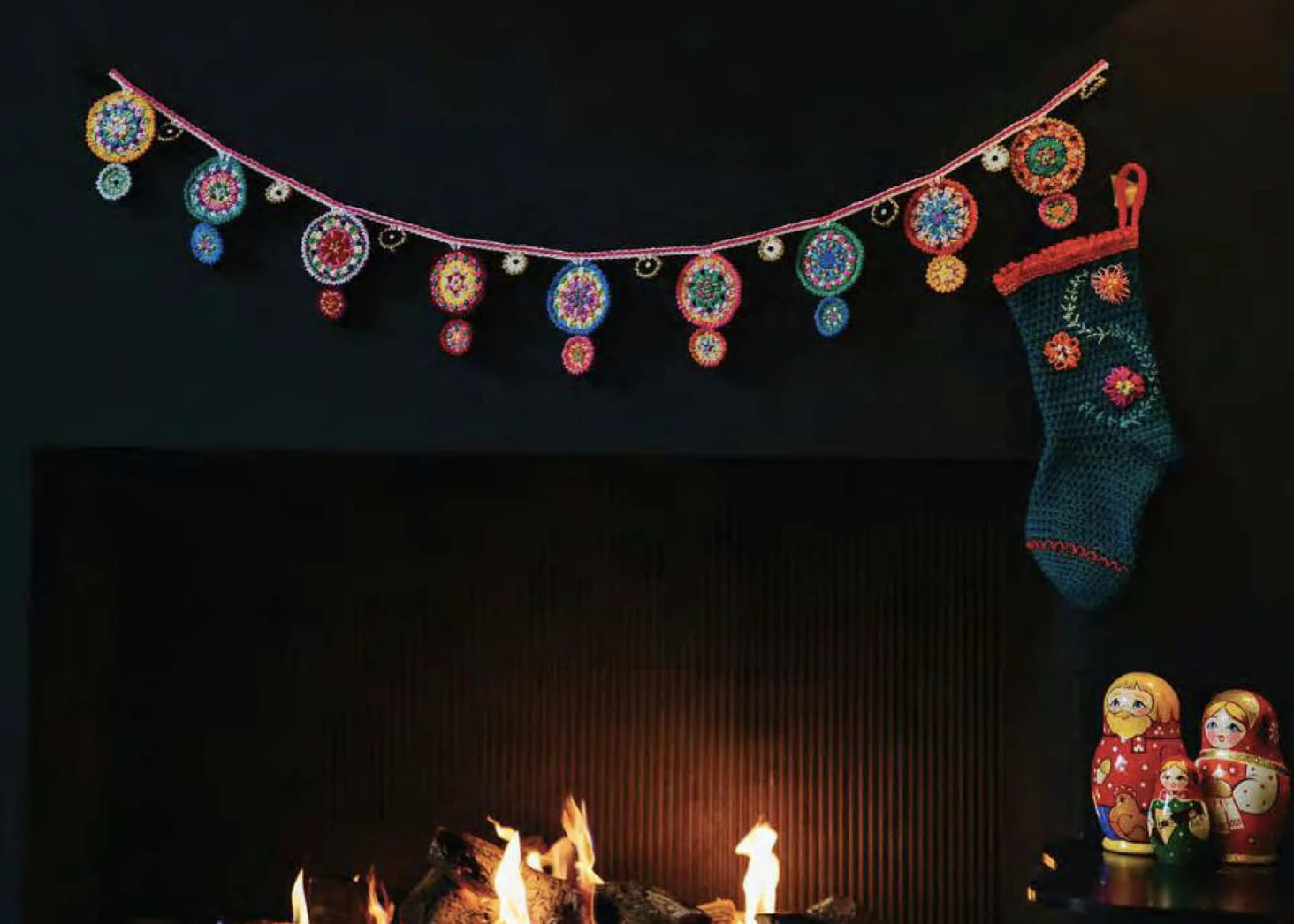 Crochet Folk Garland by Emma Leith