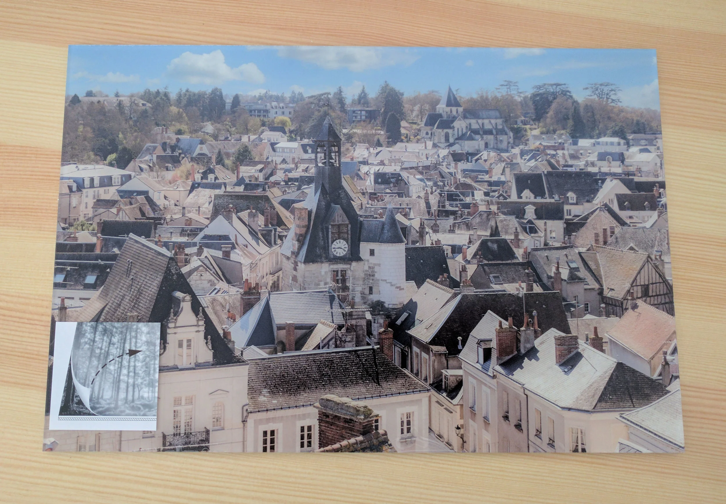 Gallery print with protective film