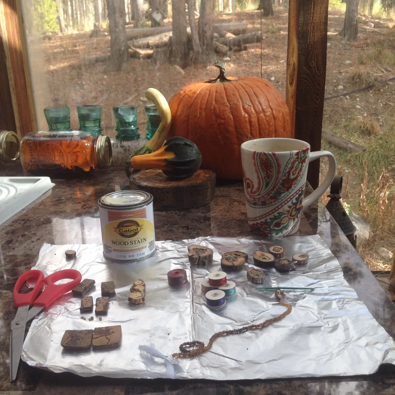 Chai tea, ghost story podcasts, and new jewelry to finish. Happy October!