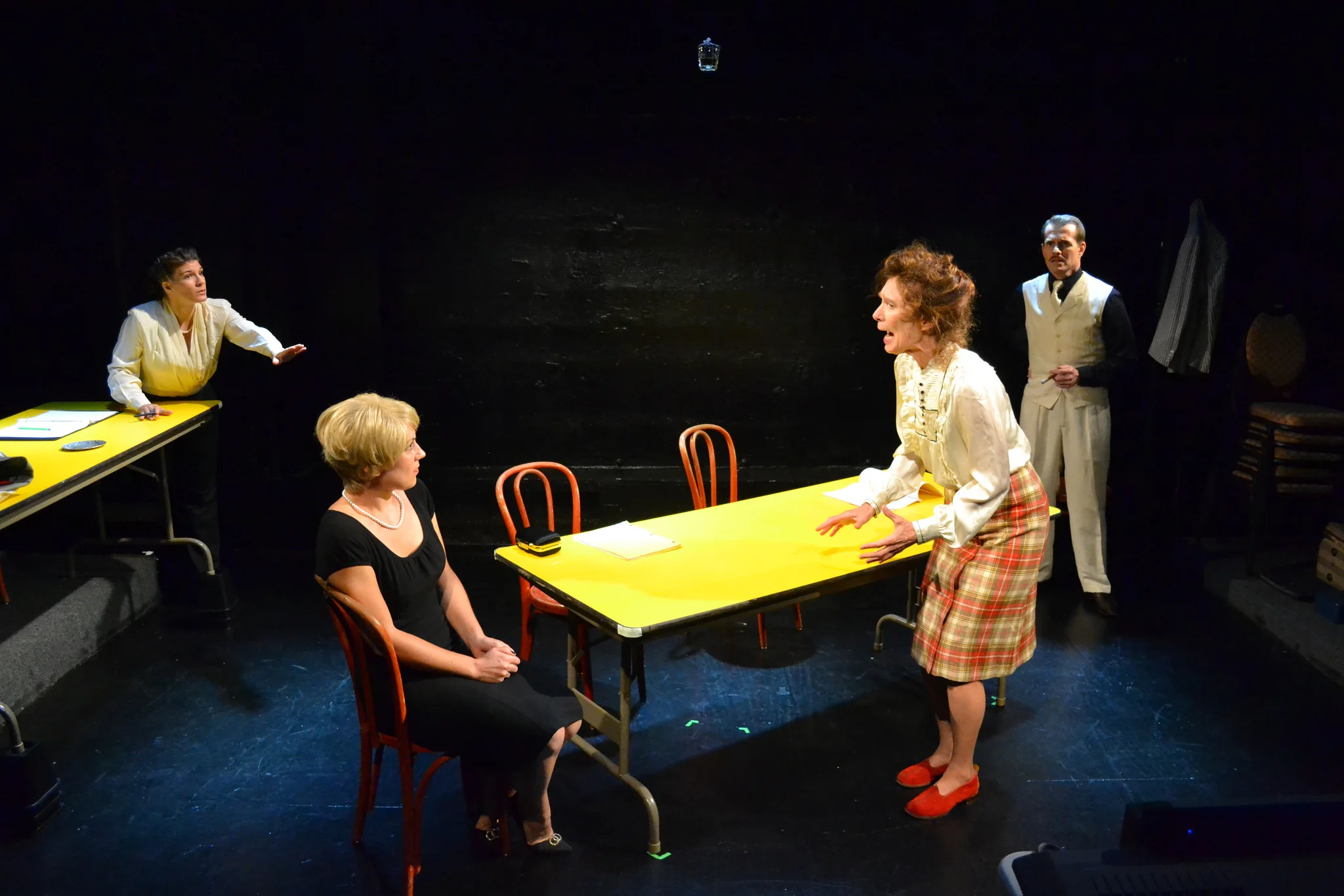 Kristen Gehling Schario as Margo Jones | Renee Heitmann as Julie Haydon Pennylynn White as Laurette Taylor | Paul Thomas Ryan as Tennessee Williams Photo Credit: Samantha Mercado-Tudda