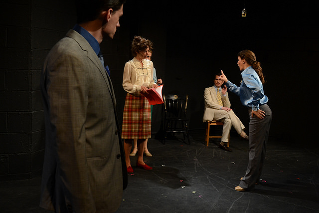 Colin Fisher as Eddie Dowling | Pennylynn White as Laurette Taylor Paul Thomas Ryan as Tennessee Williams | Kristen Gehling Schario as Margo Jones Photo Credit: Samantha Mercado-Tudda 