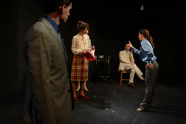 Colin Fisher as Eddie Dowling | Pennylynn White as Laurette Taylor Paul Thomas Ryan as Tennessee Williams | Kristen Gehling Schario as Margo Jones Photo Credit: Samantha Mercado-Tudda 