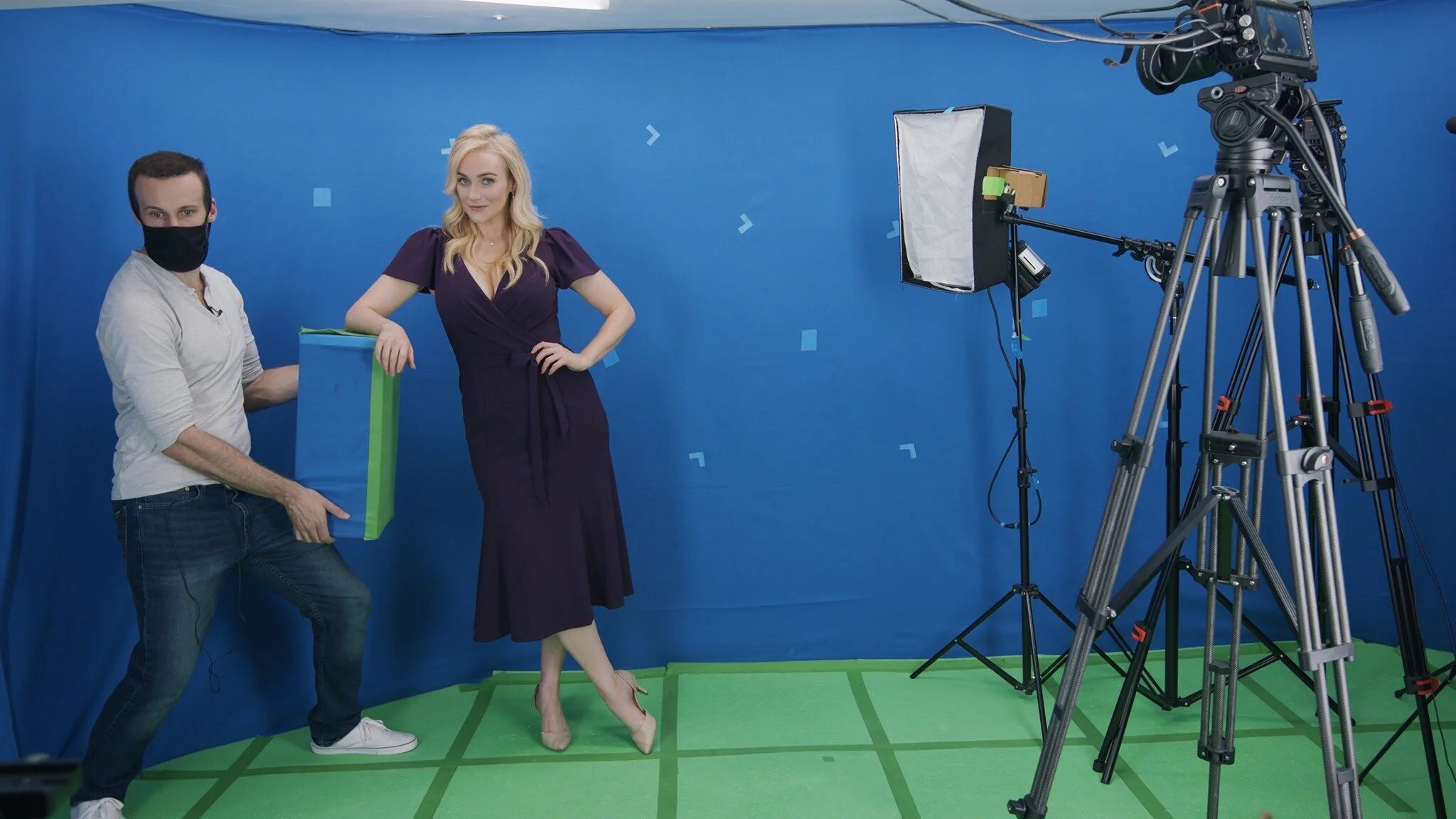[Left to Right] Tyler Milliron (Dir. of Photography)  and Betsy Wolfe as Estella | Photo by: Tyler Milliron