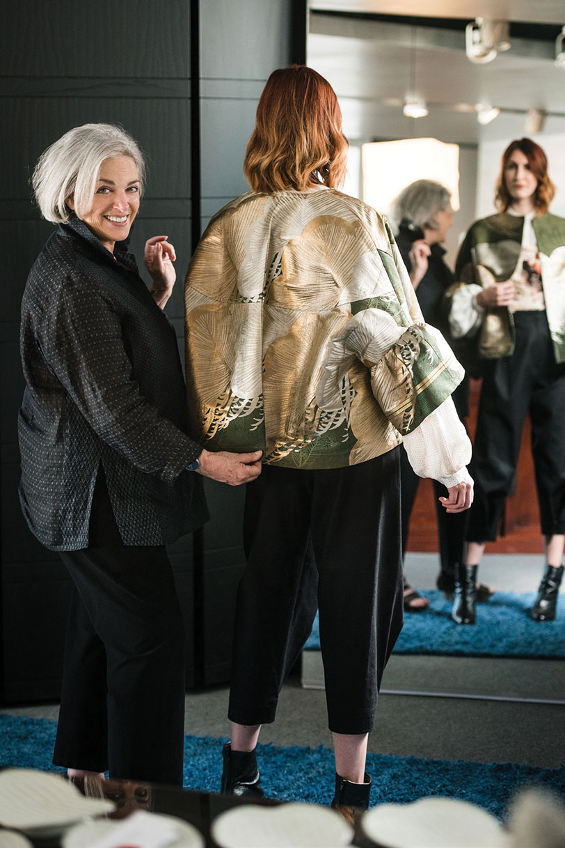 Wilson during a fitting for Kansas City Fashion Week