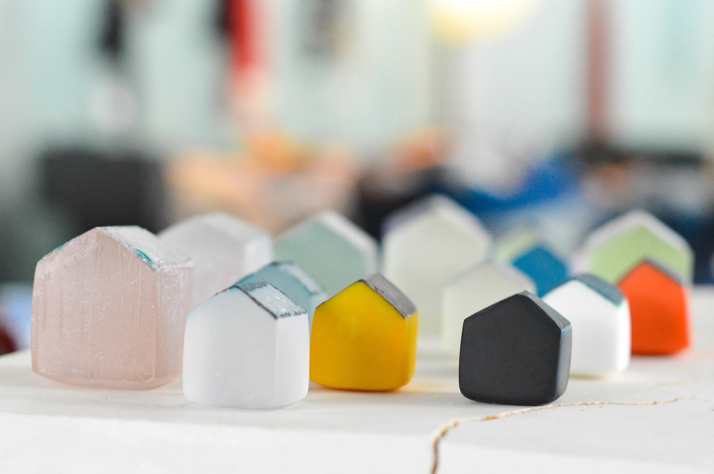 The "House" series, which takes the shape of a domestic abode, awakens in us a feeling of nostalgia.