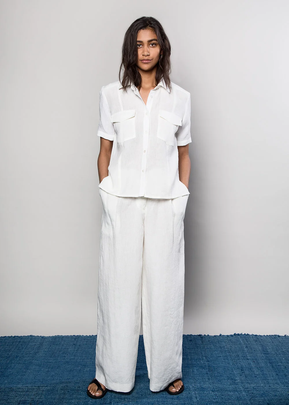 Camp Shirt • Wide Leg Pant