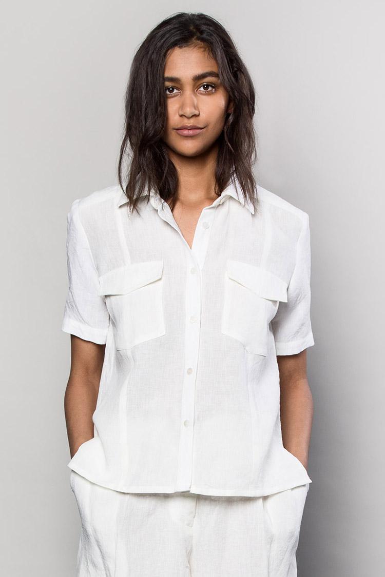 The Asiatica Camp Shirt in White Italian Linen is a perfectly timeless and universally loved style. $595