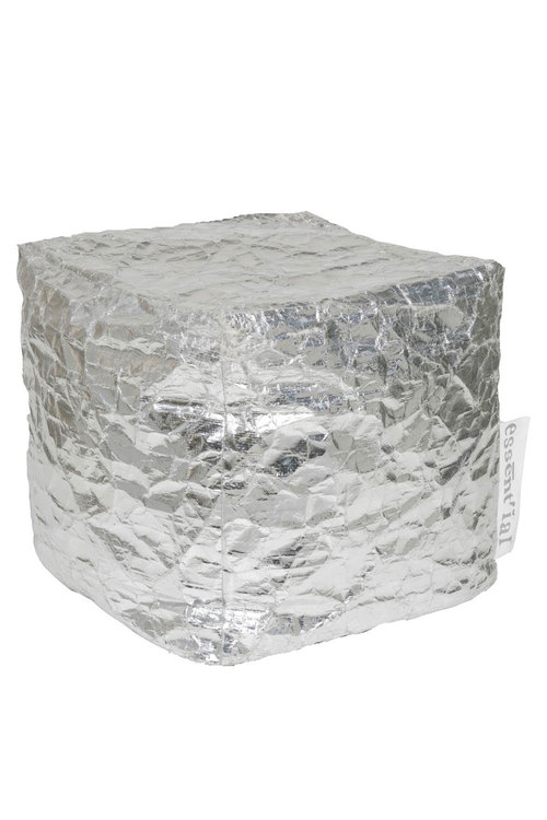 This Essent'ial Silver Paper Pouf is for the modernist mom who knows mixing some metallic shine into your decor reveals meteorite vision. $250