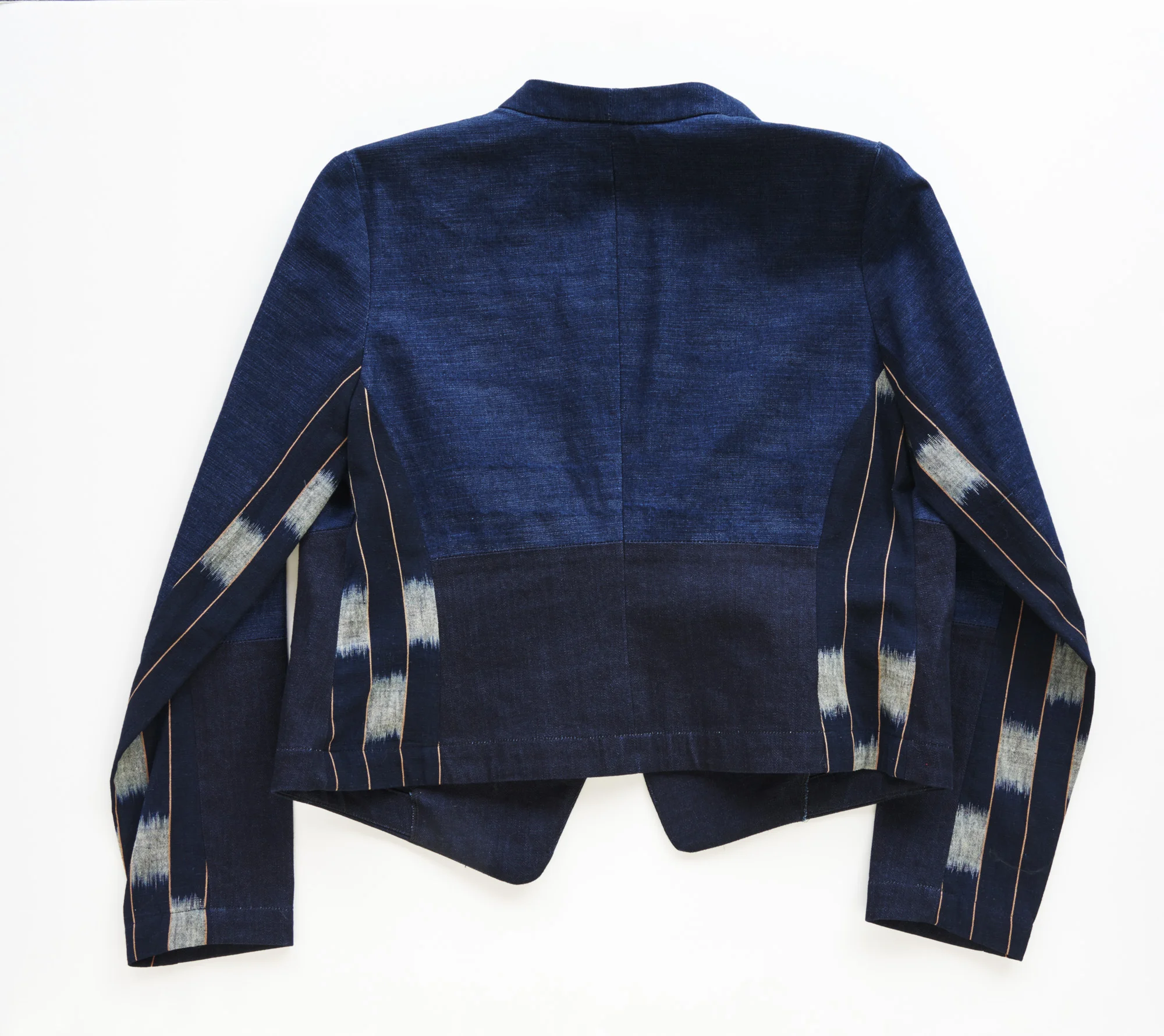 Bistro Jacket in Indigo and Cotton Patchwork