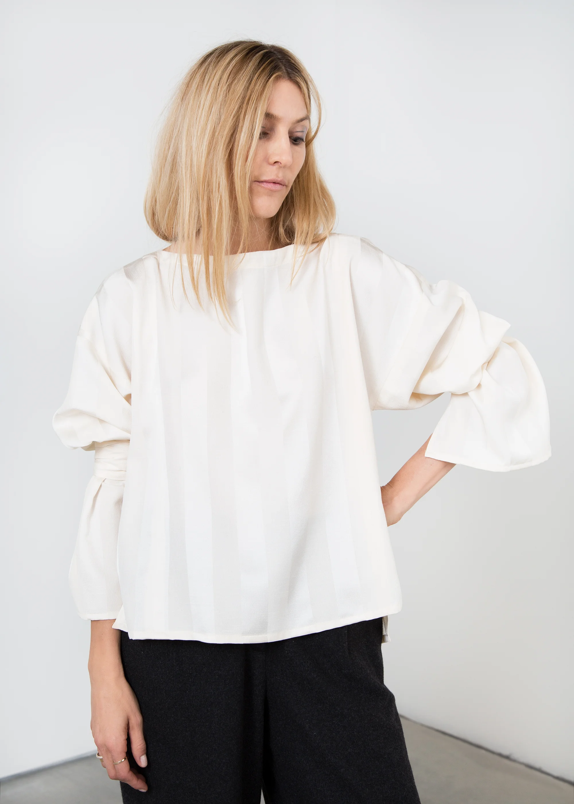 Tie Sleeve Kimono Top • Wide Leg Pant