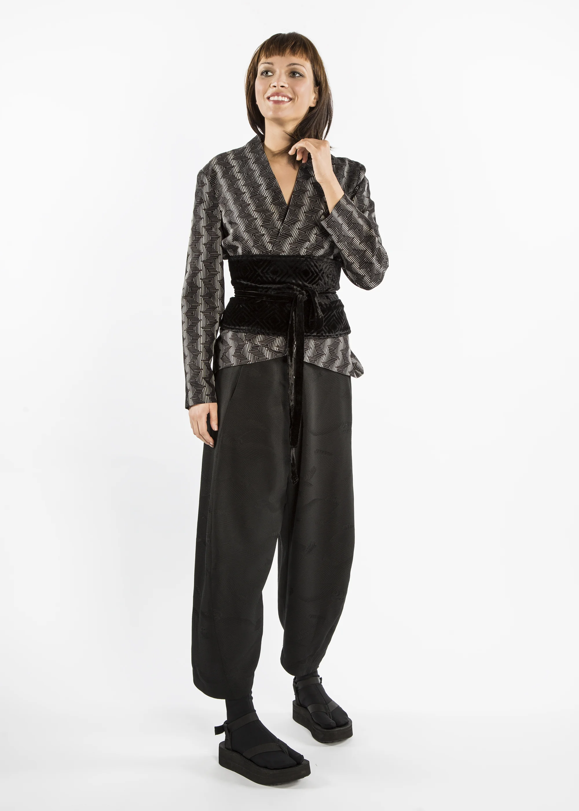 Checker Jacket | Tie Belt | Paris Pant