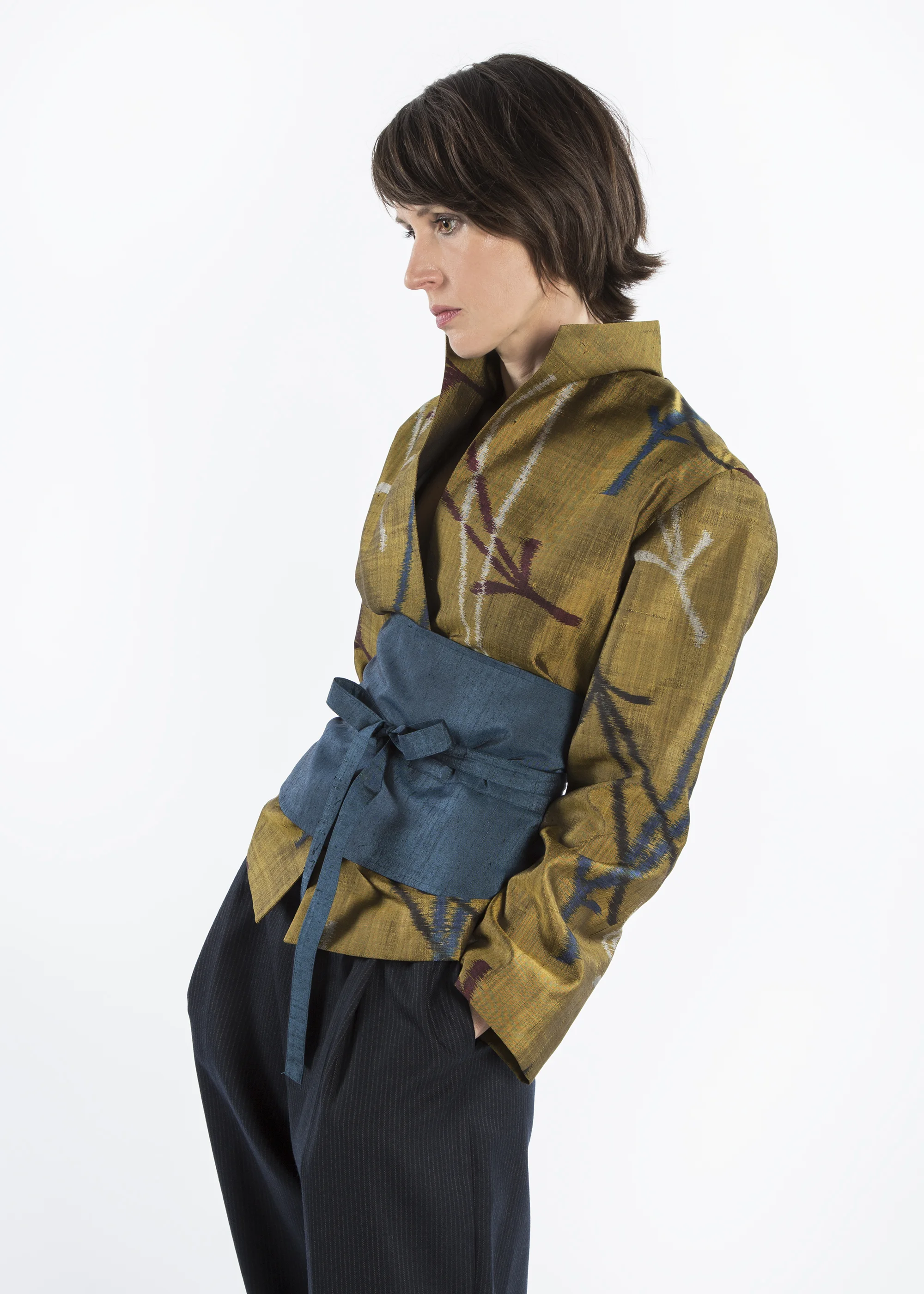 Cropped Necco Jacket (SOLD) • Tie Belt (SOLD) • Pleat Pant