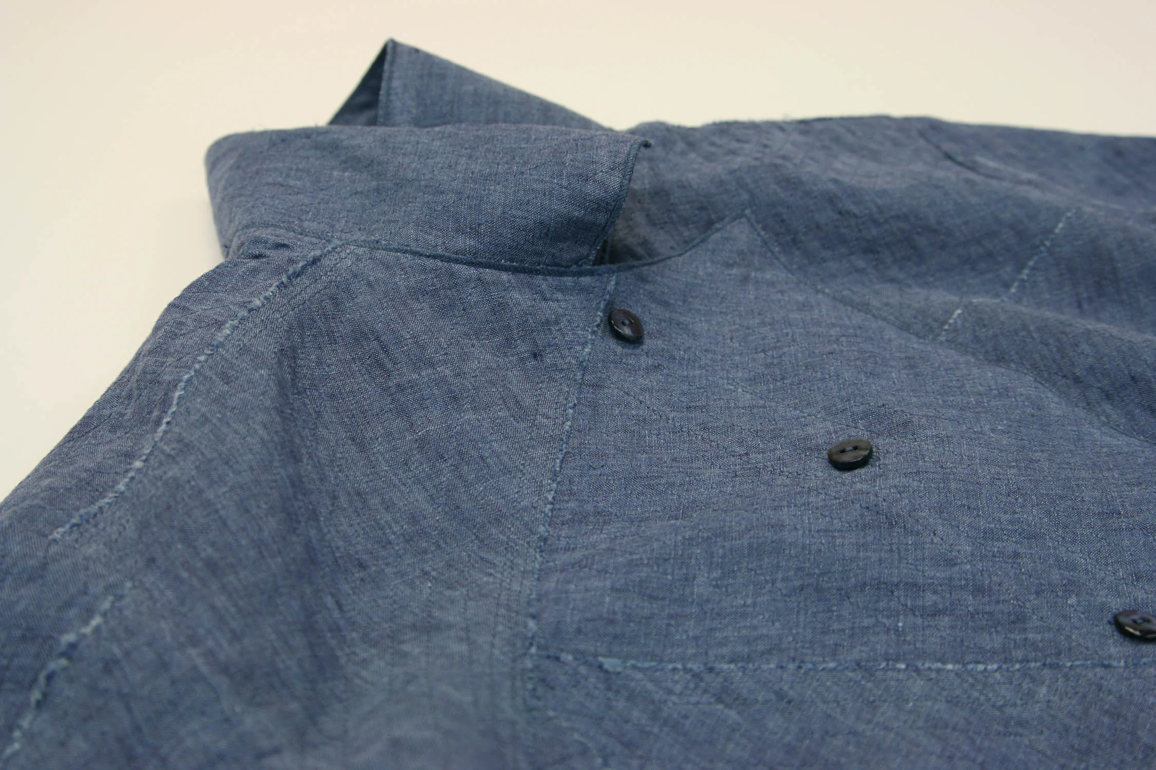 The Flag Shirt is named for its wide “flag” band running vertically down the front.