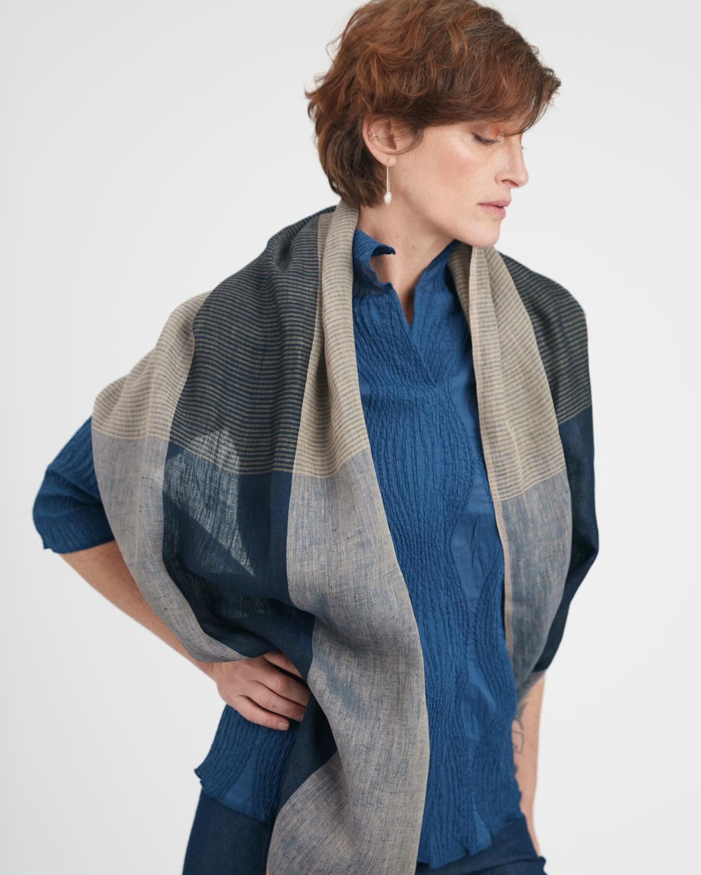 New scarves online by Sadhu ranging from $65 to $450. Hand-spun and hand-woven in Kashmir, India. High-quality, soft and lightweight linen and cashmere.