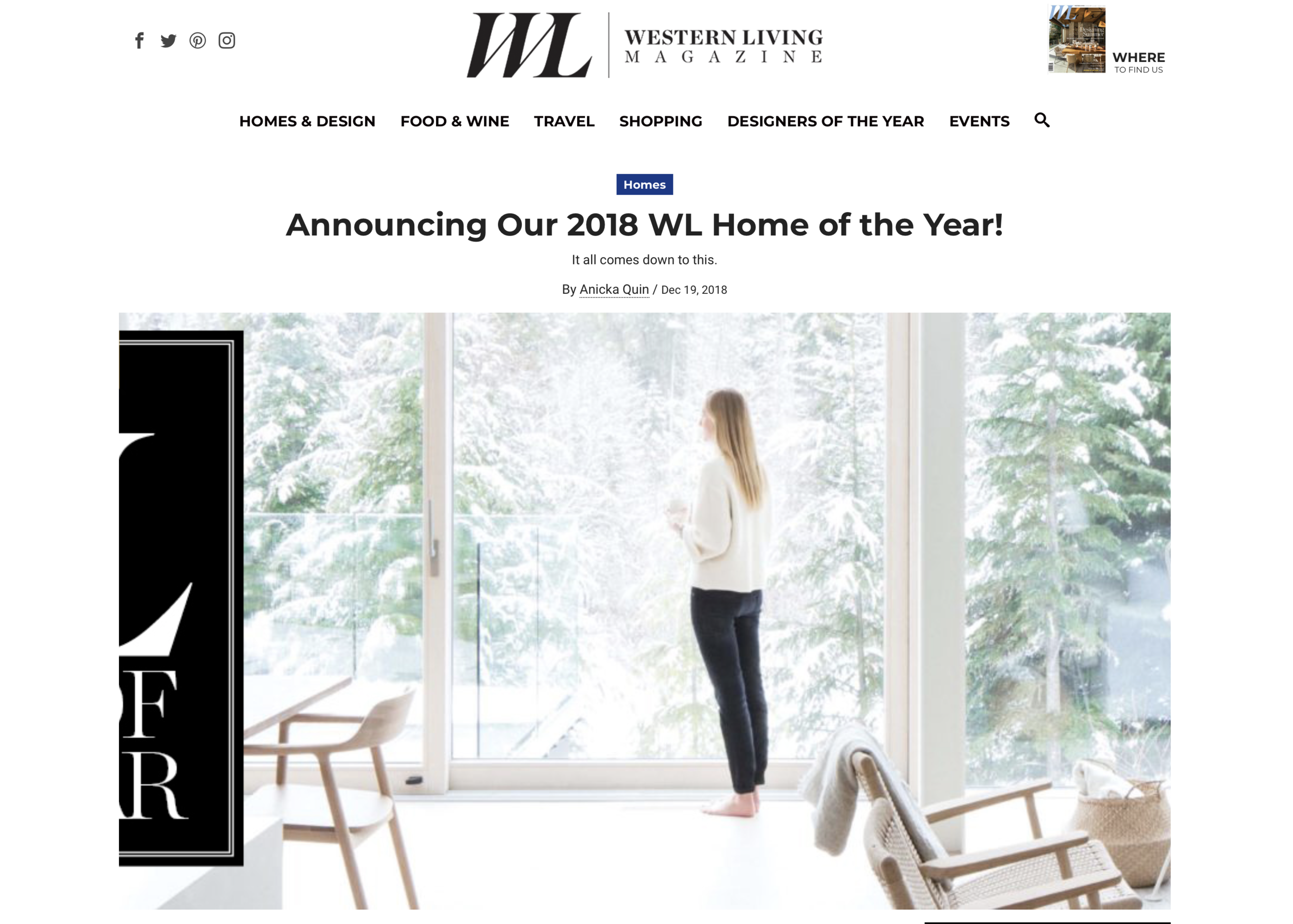WESTERN LIVING 2018 - ANNOUNCING OUR 2018 WL HOME OF THE YEAR!
