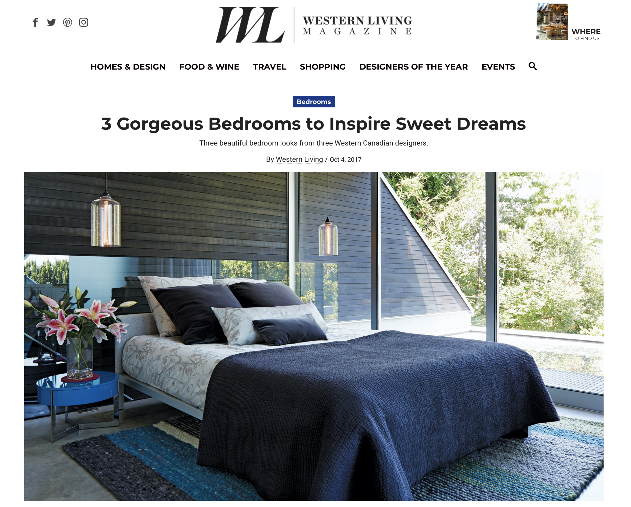 WESTERN LIVING 2017 - 3 GORGEOUS BEDROOMS TO INSPIRE SWEET DREAMS