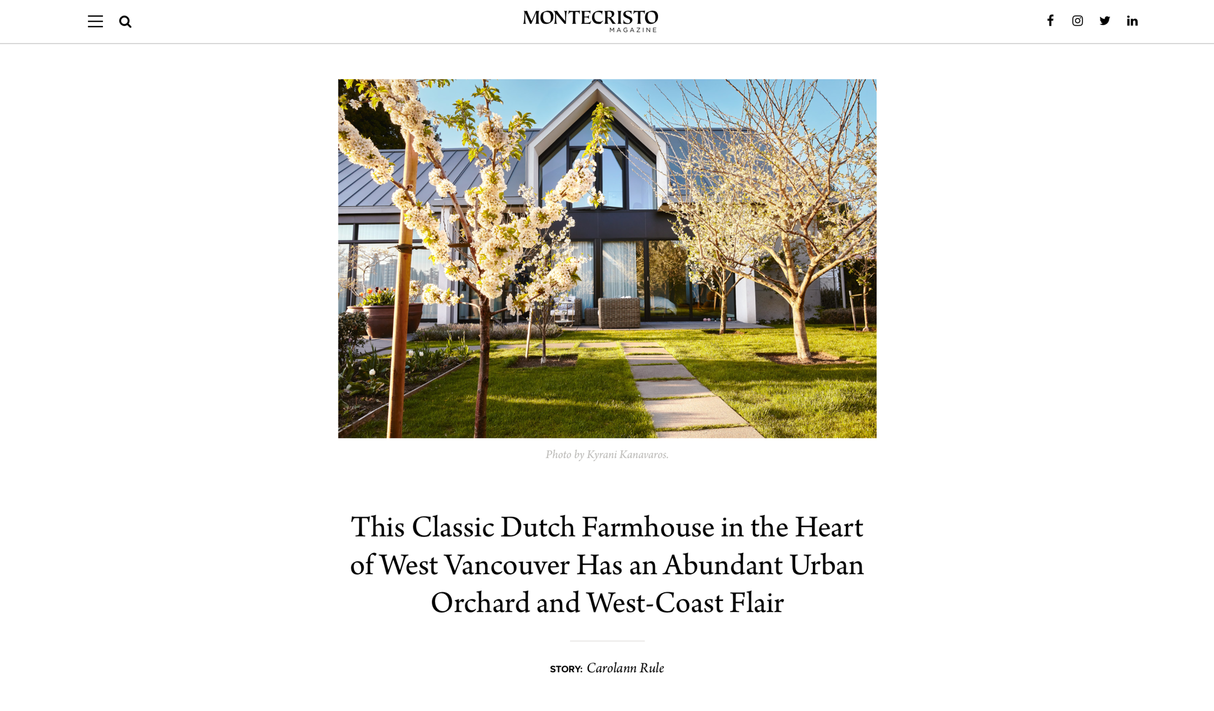 MONTECRISTO MAGAZINE 2021 - FULTON HOUSE IS A 'MODERN DUTCH FARMHOUSE'