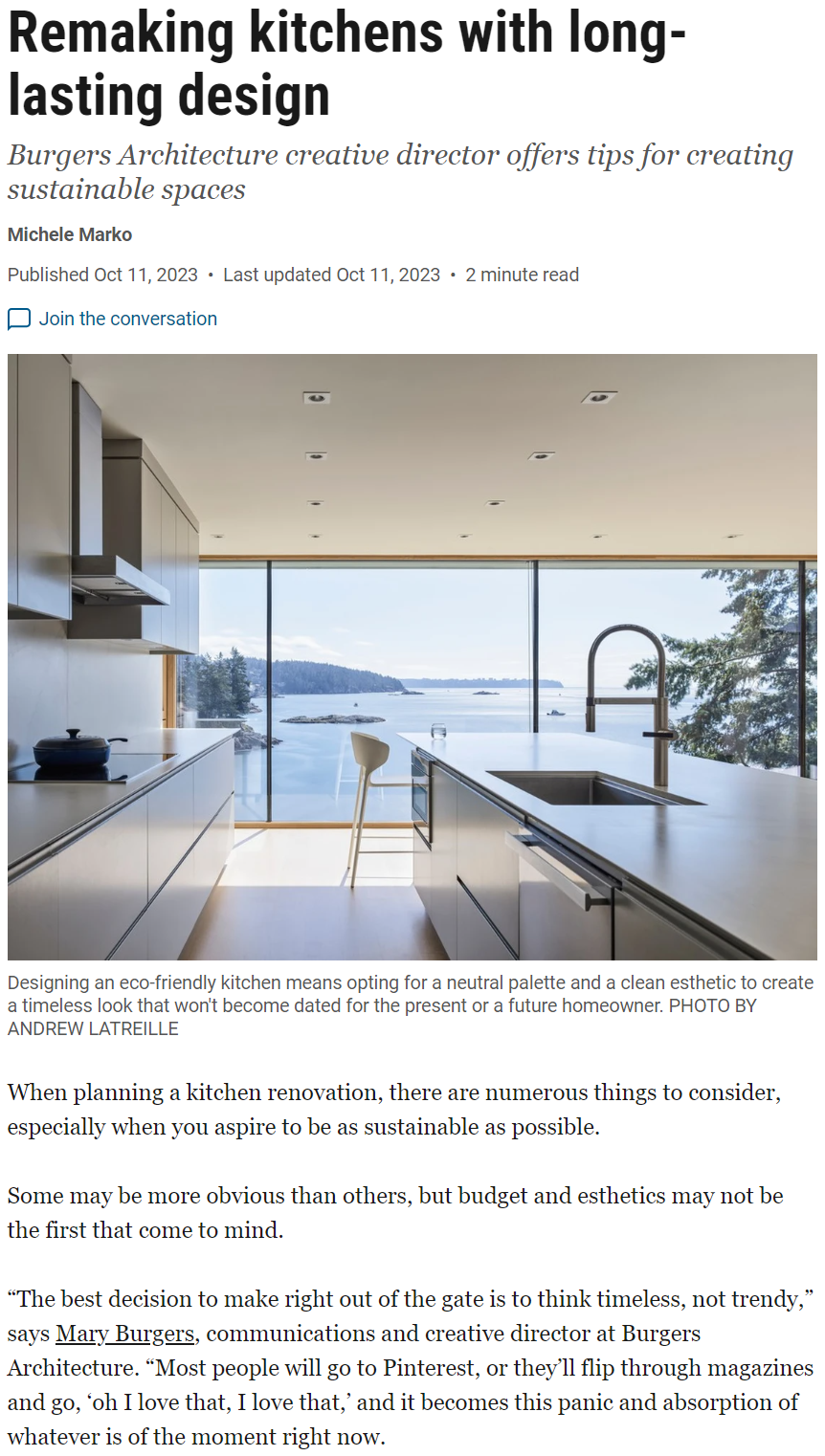 WESTCOAST HOMES & DESIGN 2023 - KITCHENS WITH LONG LASTING DESIGN
