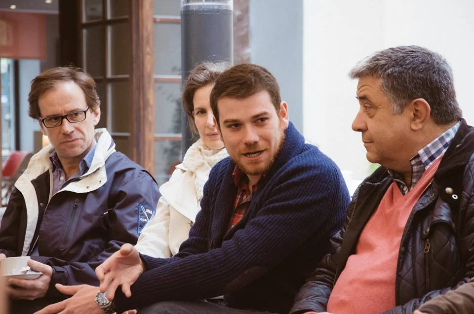 Alfonso León, Leticia Martínez, Javier Rivero y Elesio Gatón durante el Desayuno. 