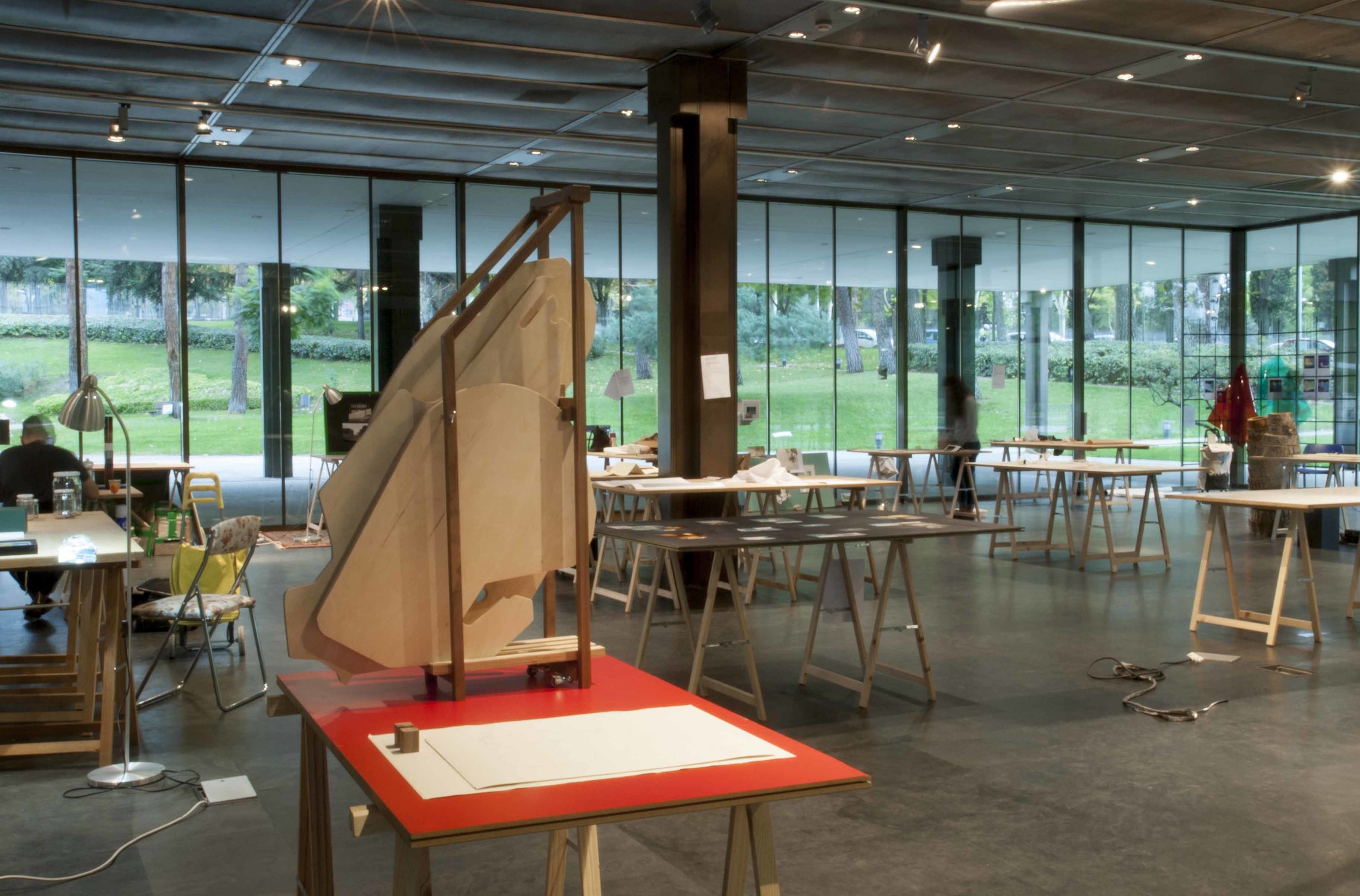 Proyecto "El previo a la estancia civilizada" en la Sala Jardín, Museo del Traje. Madrid