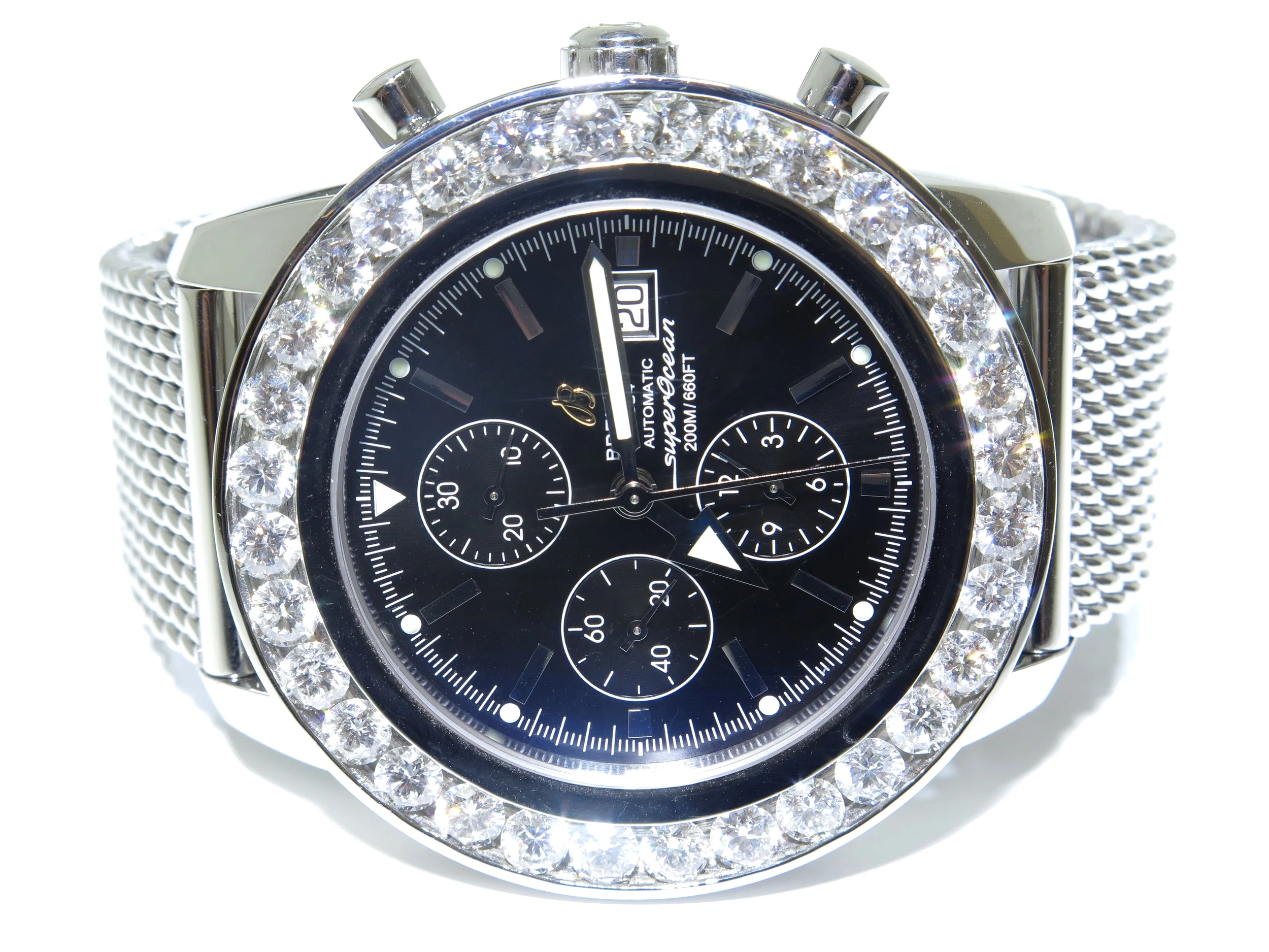 breitling superocean diamond bezel