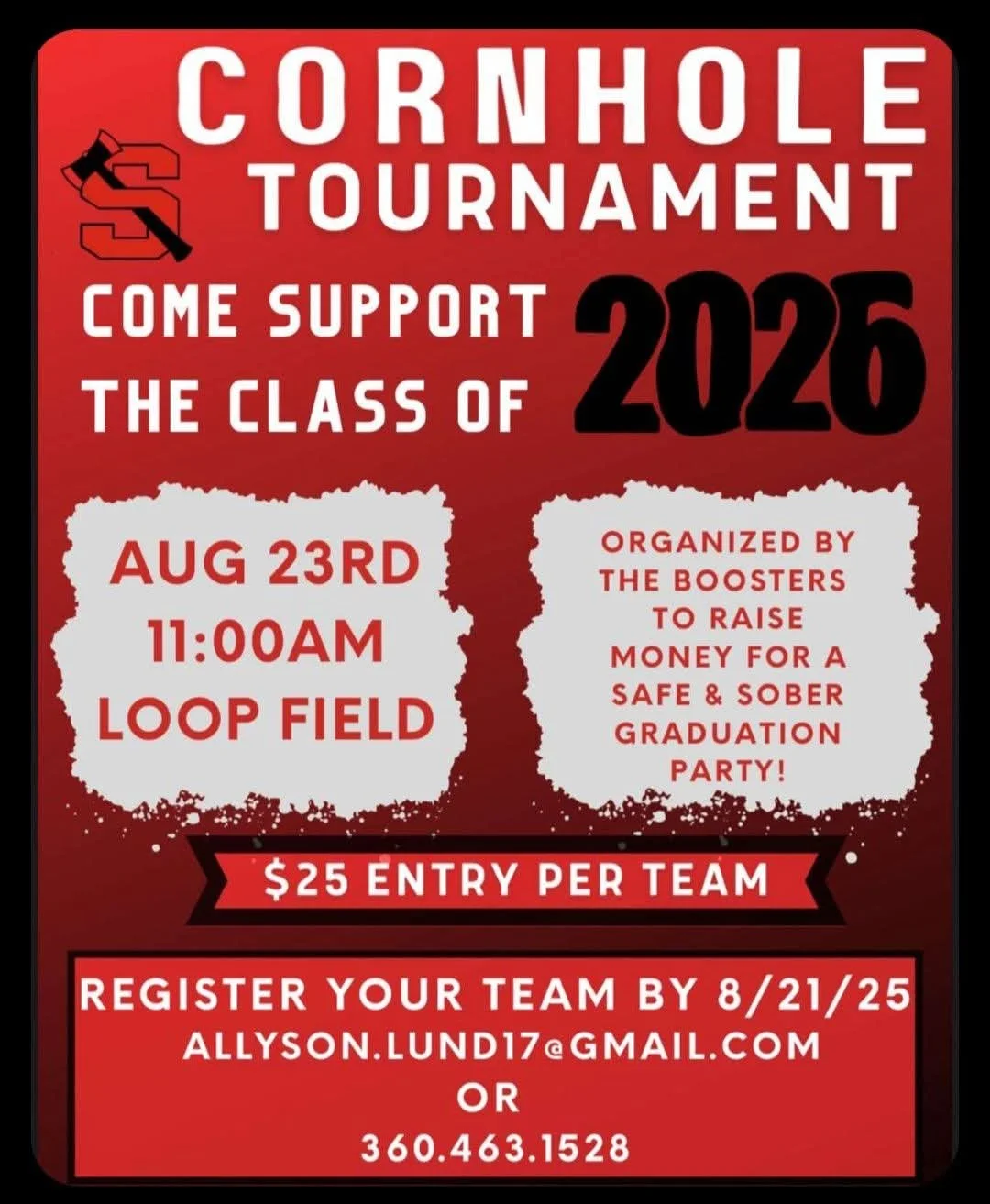 SHS Class Of '26 Cornhole Tournament