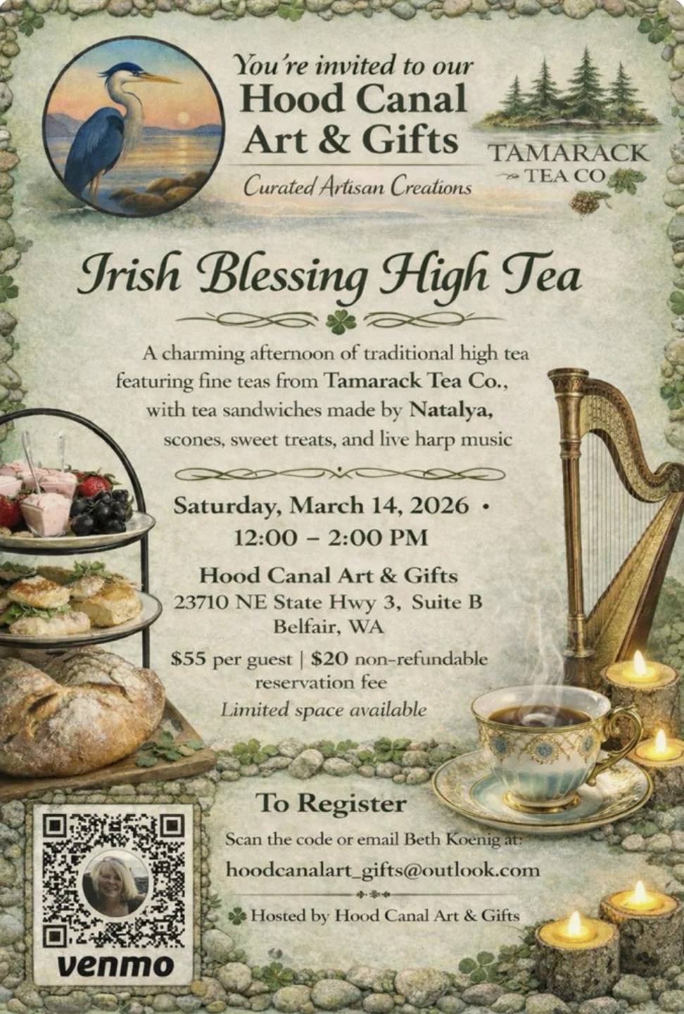Irish Blessings High Tea with Tamarack Tea Co.