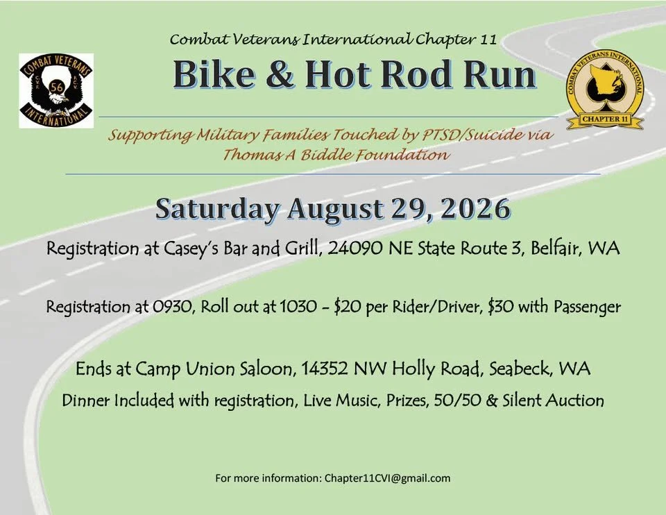 CVI CH11 Bikes & Hot Rods Run supporting Thomas A Biddle Foundation