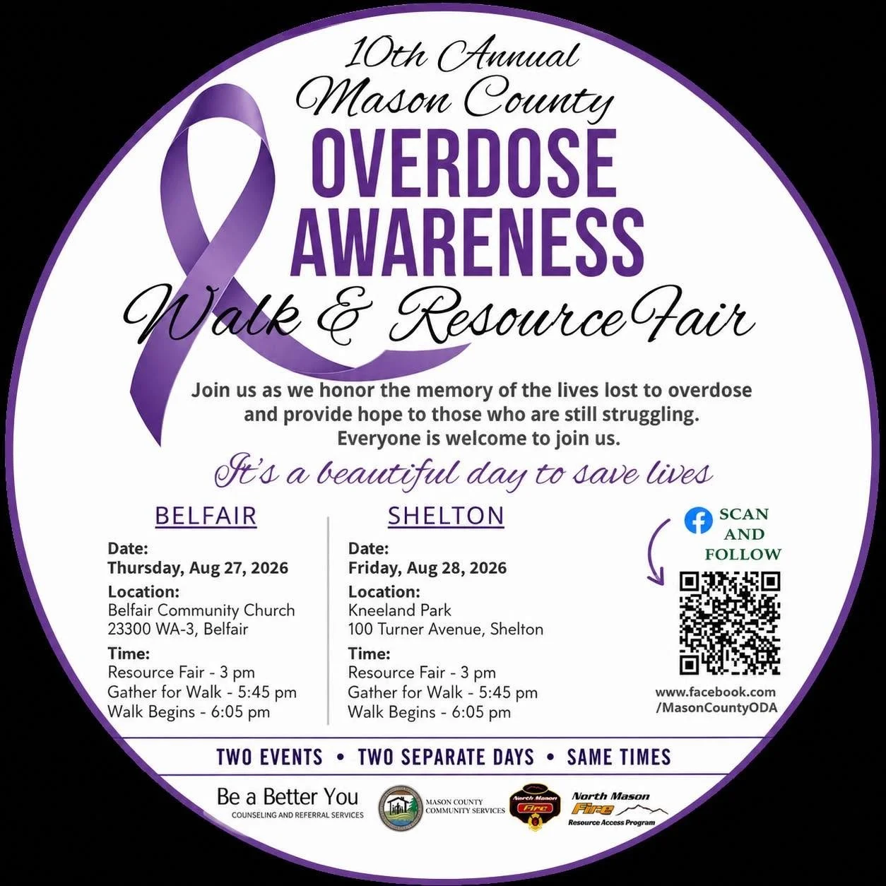10th Annual Overdose Awareness Walk and Resource Fair — Shelton