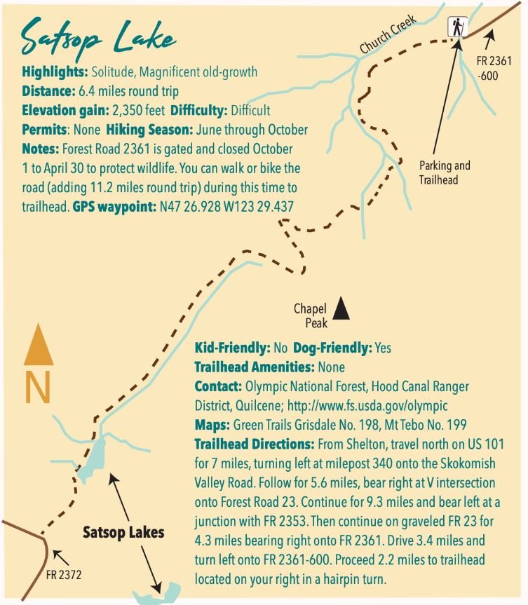 Satsop Lakes Via Church Creek In Olympic National Forest — Explore Hood ...