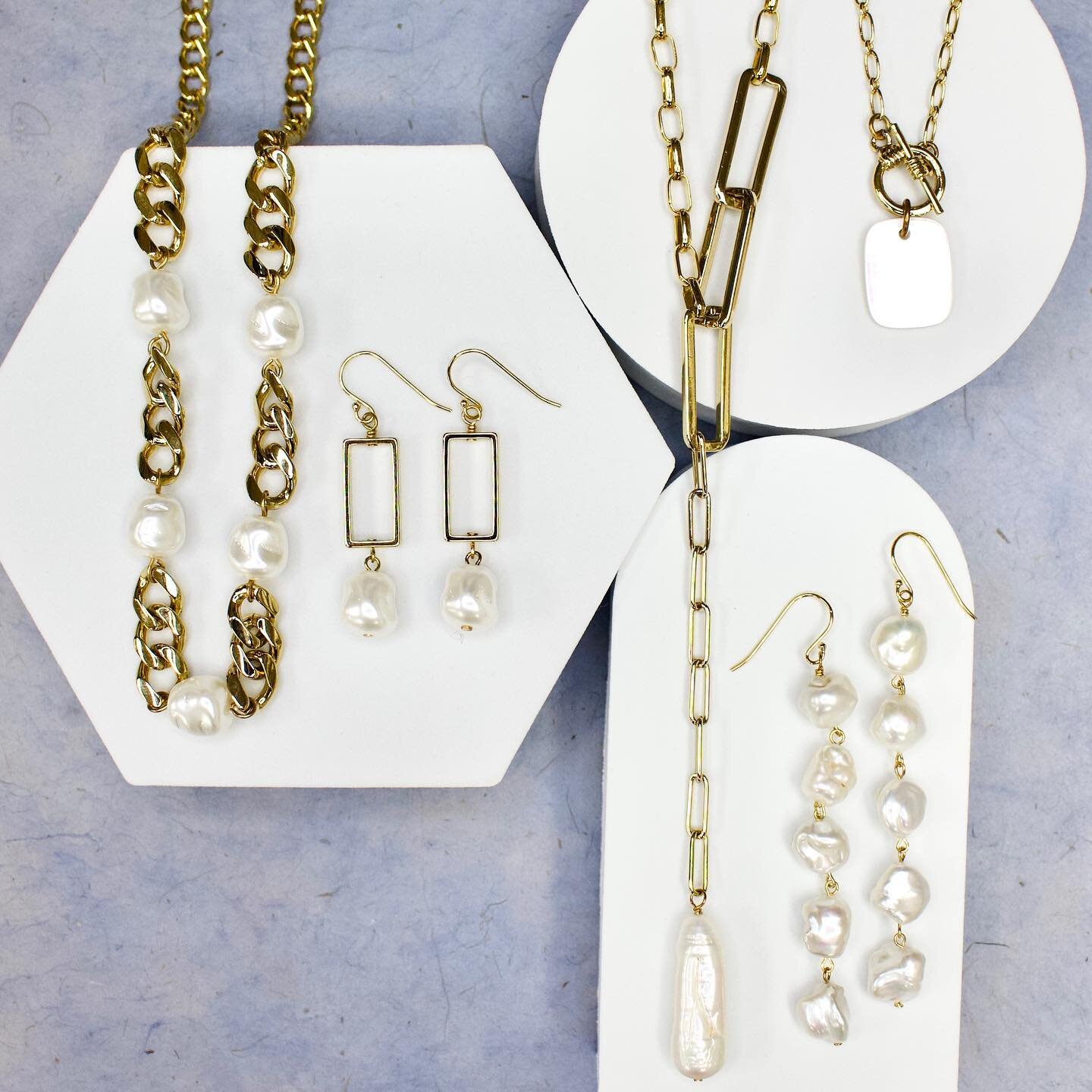 Baroque Pearls making a beautiful statement!! #madeinnyc #nycjewelrydesigner