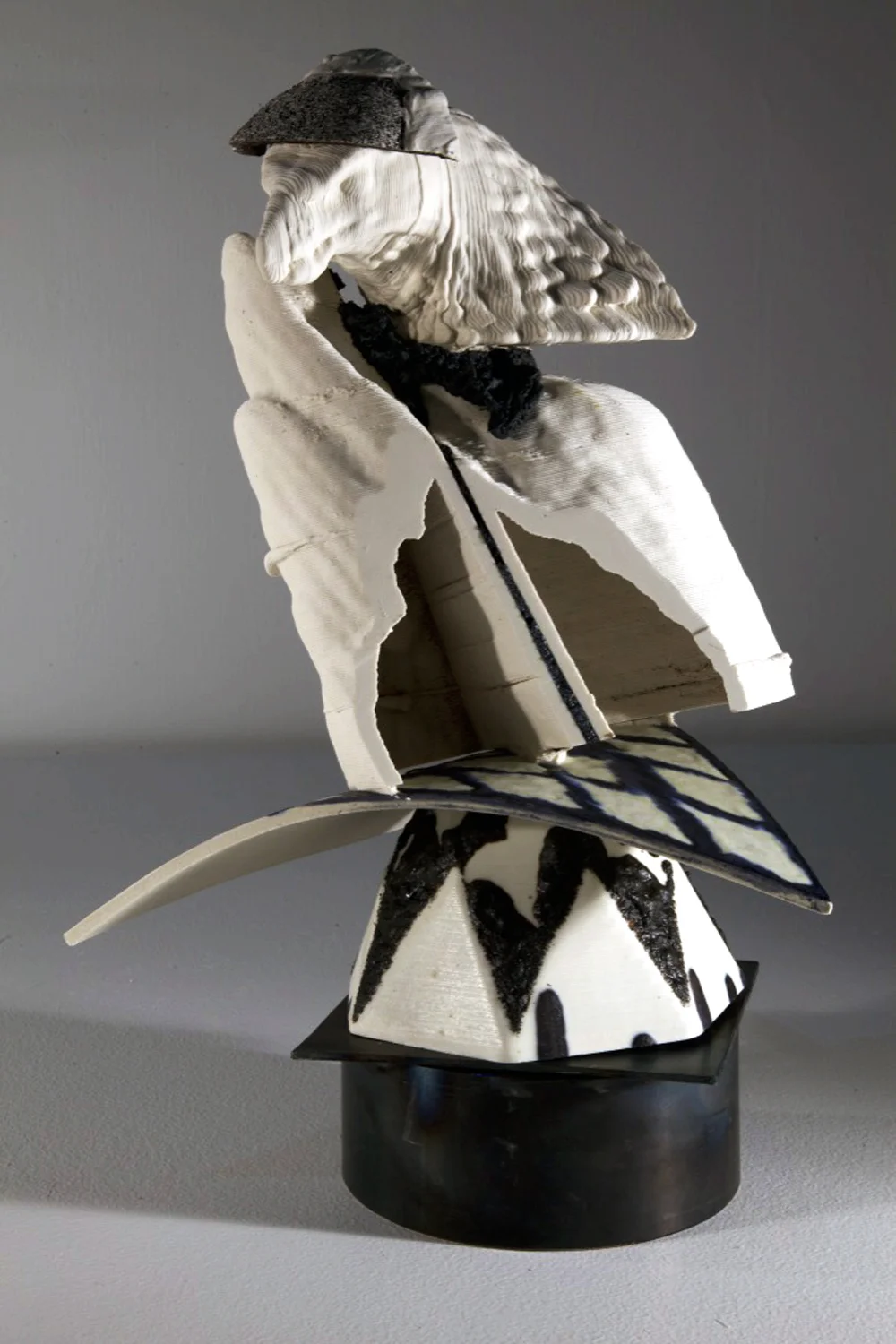 State Actor 2019 3d printed porcelain, steel 16.5in. h x 11in. w x 11in. d