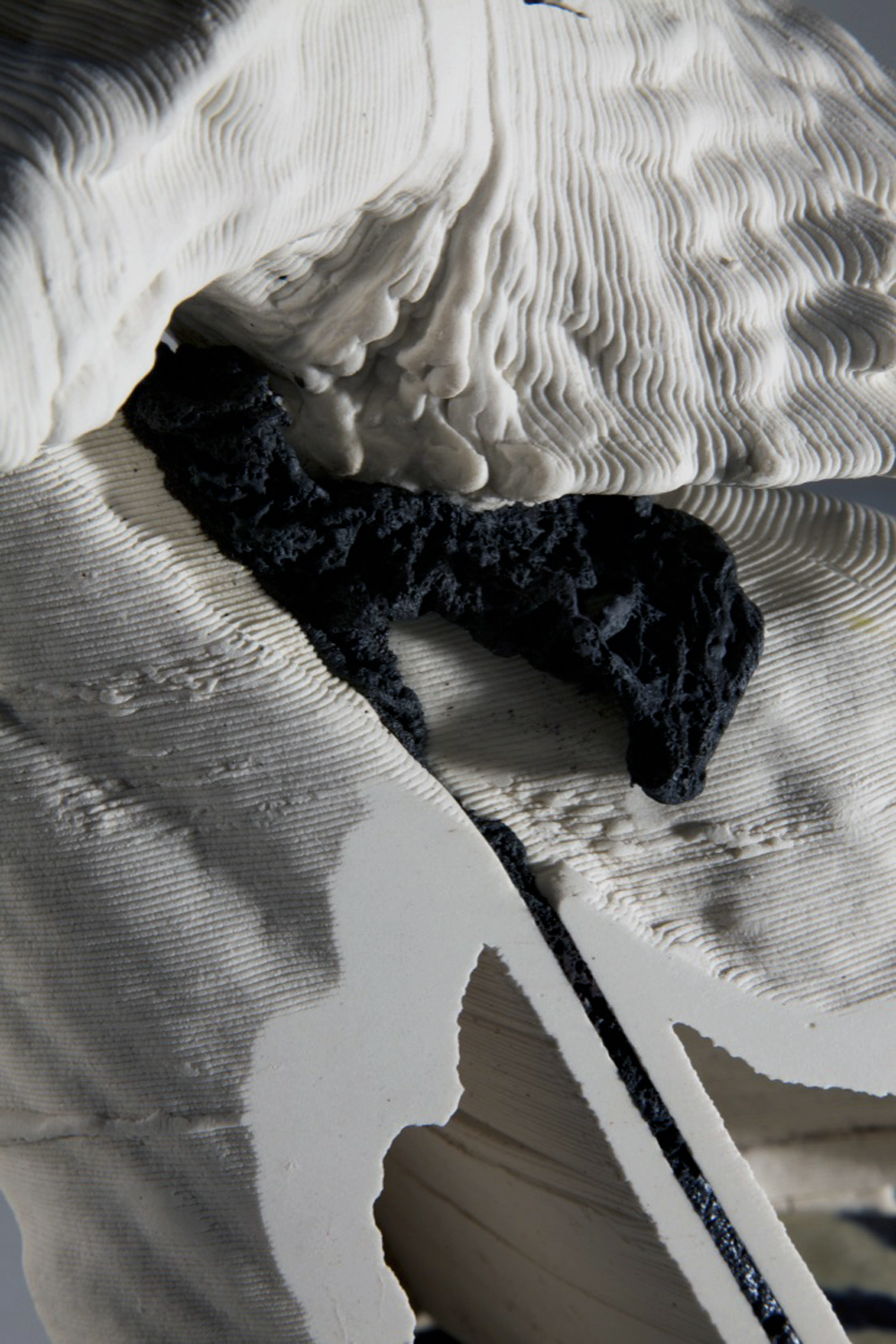  State Actor Detail  2019  3d printed porcelain, steel  16.5in. h x 11in. w x 11in. d 