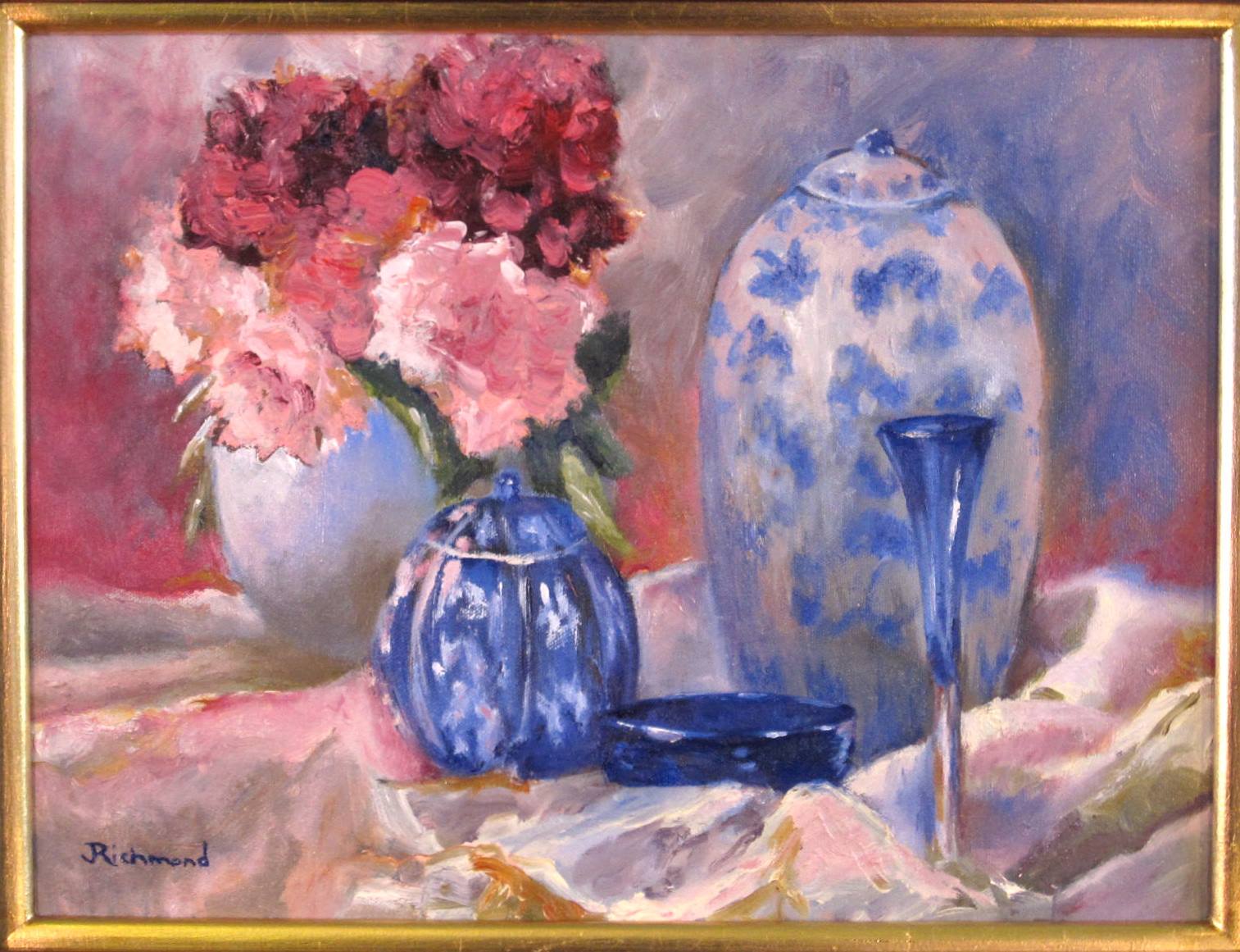 Peonies & Blue Porcelain