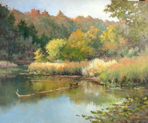 "Morning at Otter Pond", 20x24", oil on linen panel