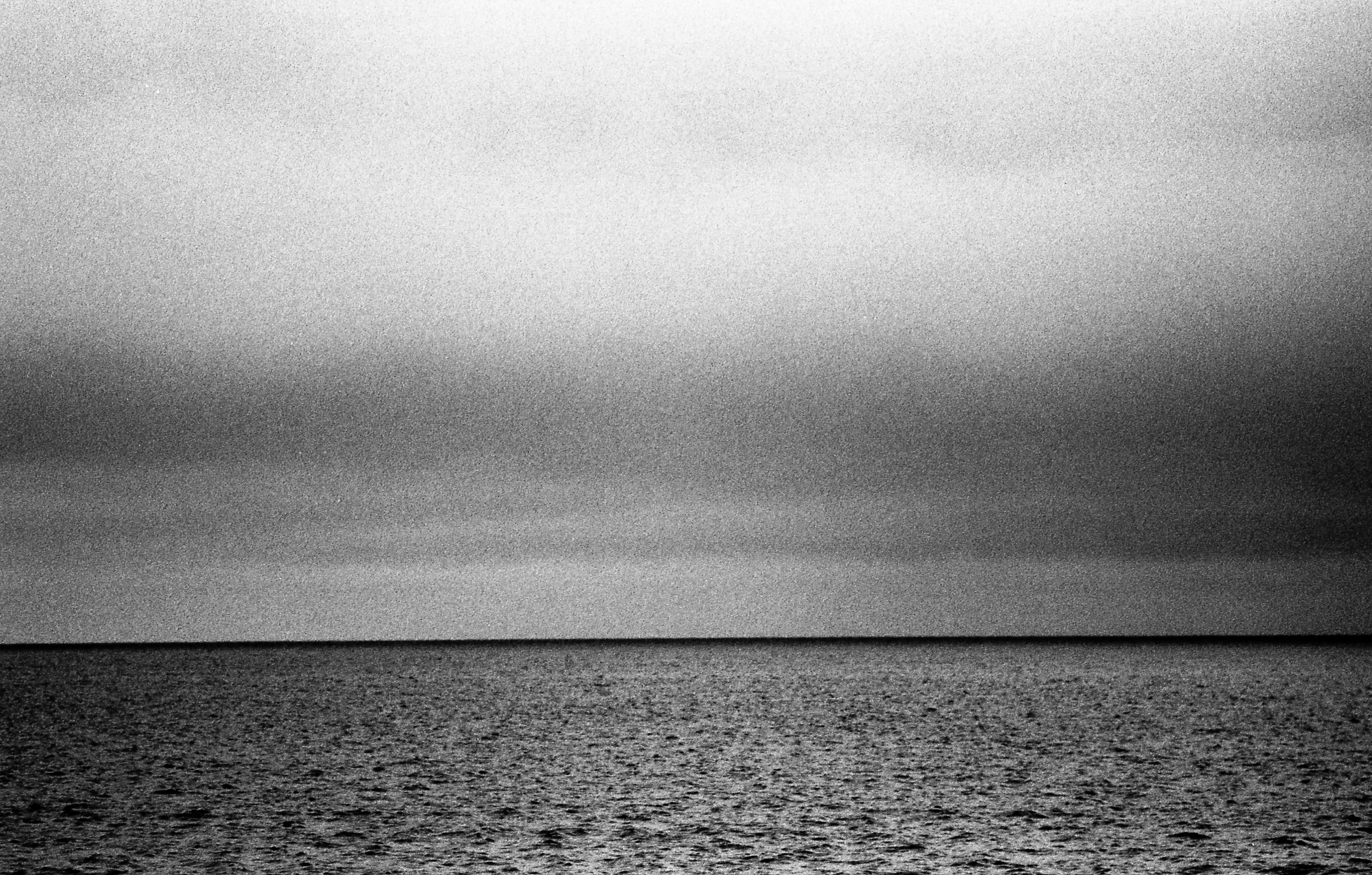 Dark brooding clouds gather on Placentia Bay as a snow squall builds in.